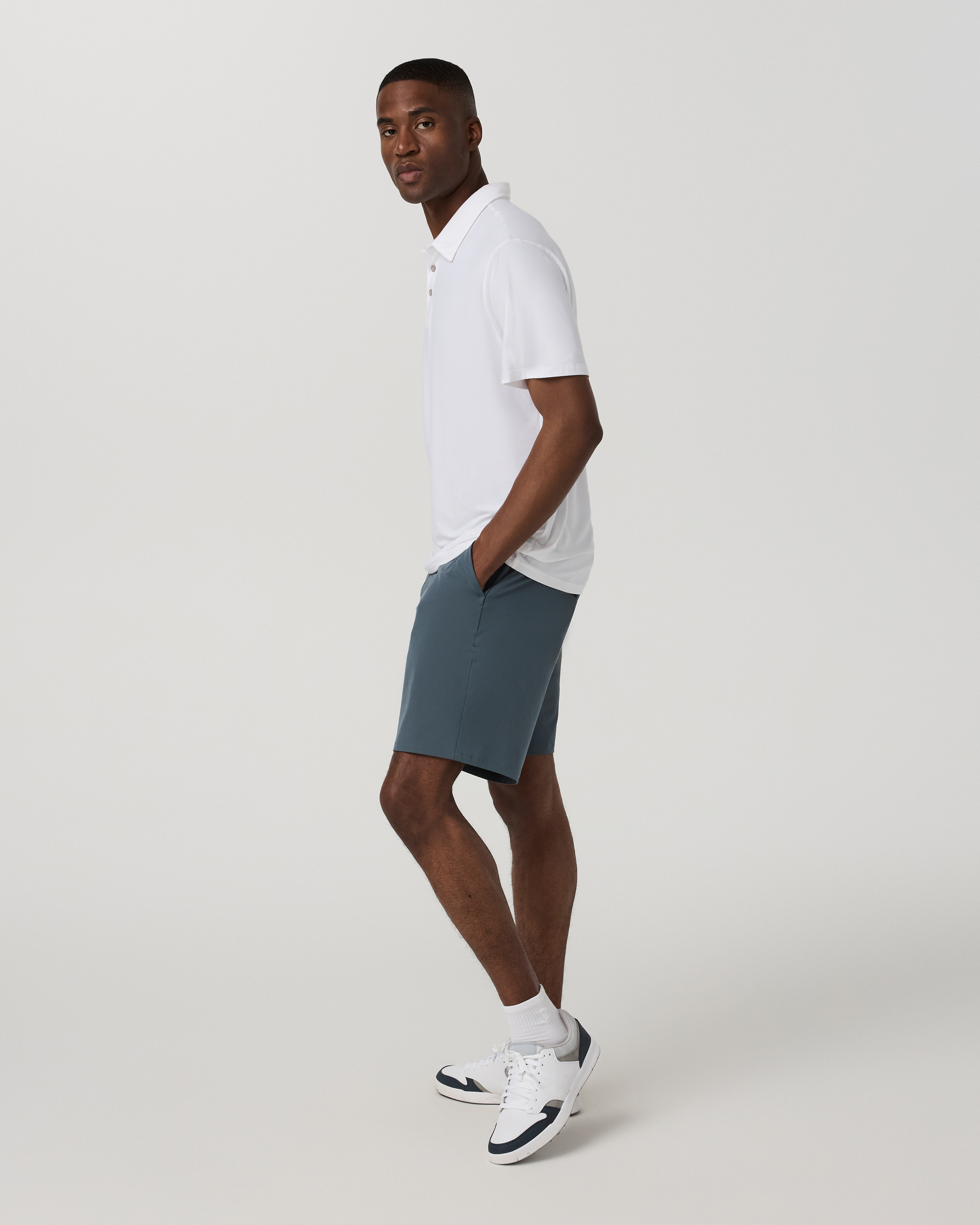 Aim Short 8 | Blue Sea Slub Stripe - Image 7