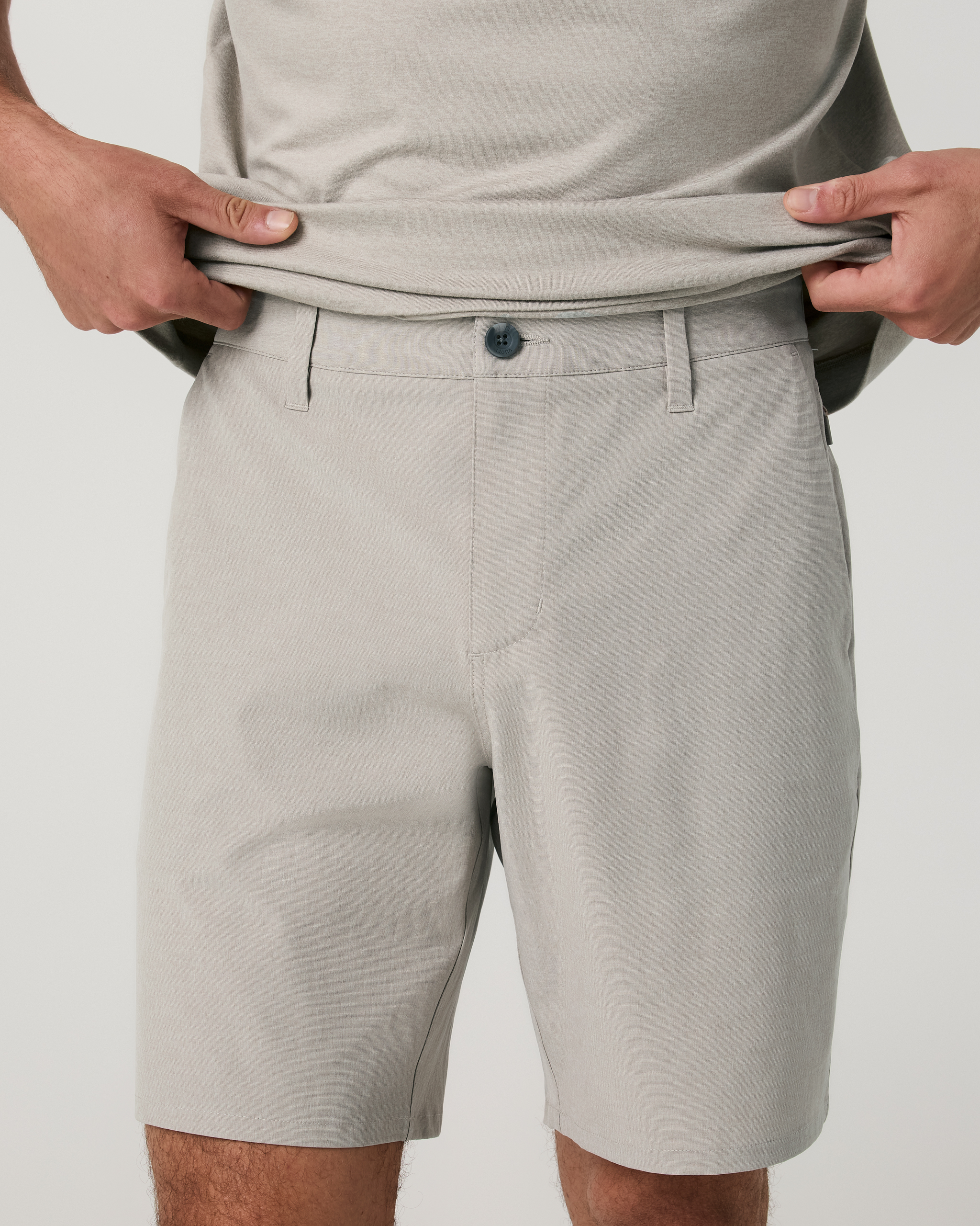 Aim Short 8 | Khaki Linen Texture