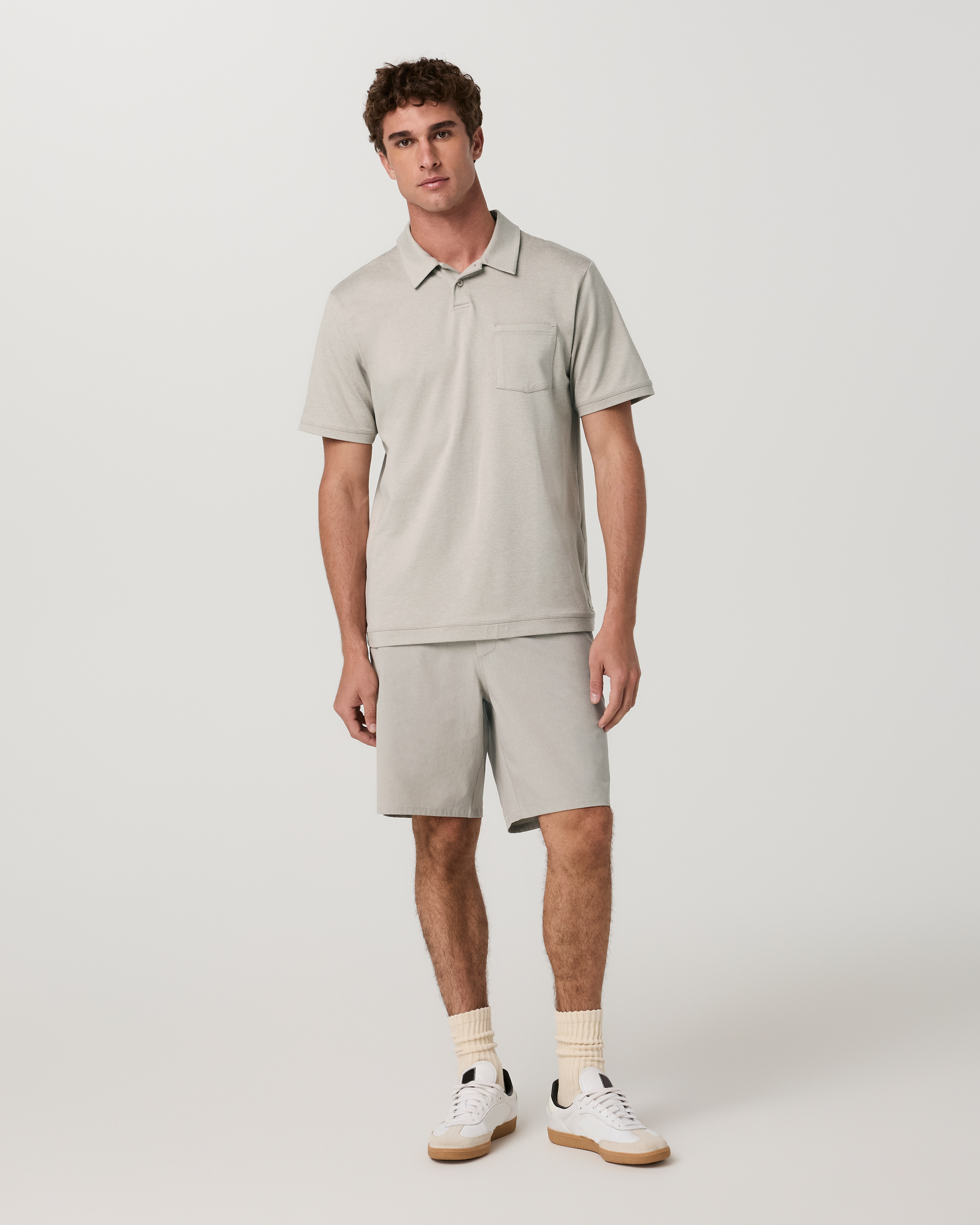 Aim Short 8 | Khaki Linen Texture - Image 3