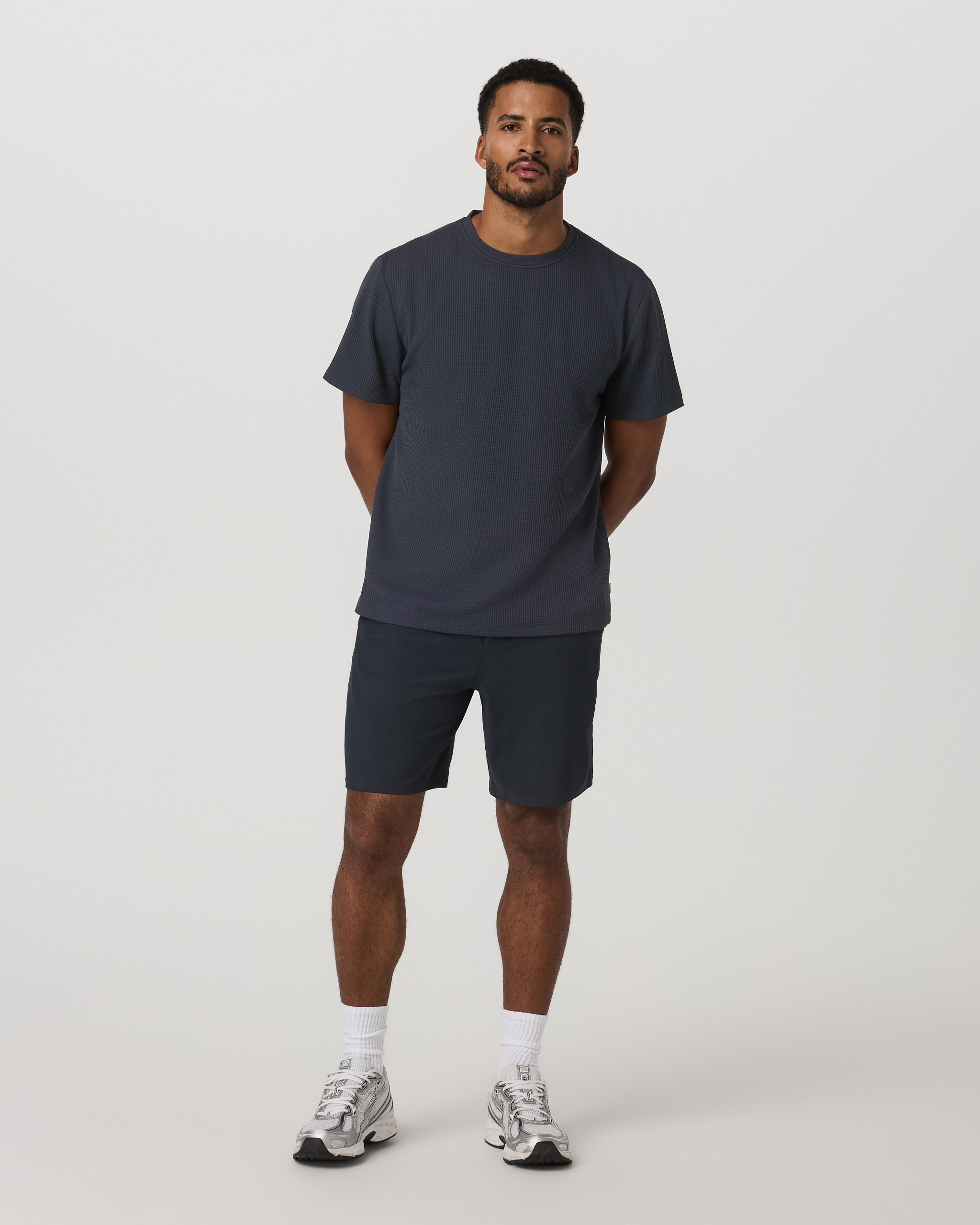 Aim Short 8 | Navy Linen Texture - Image 5