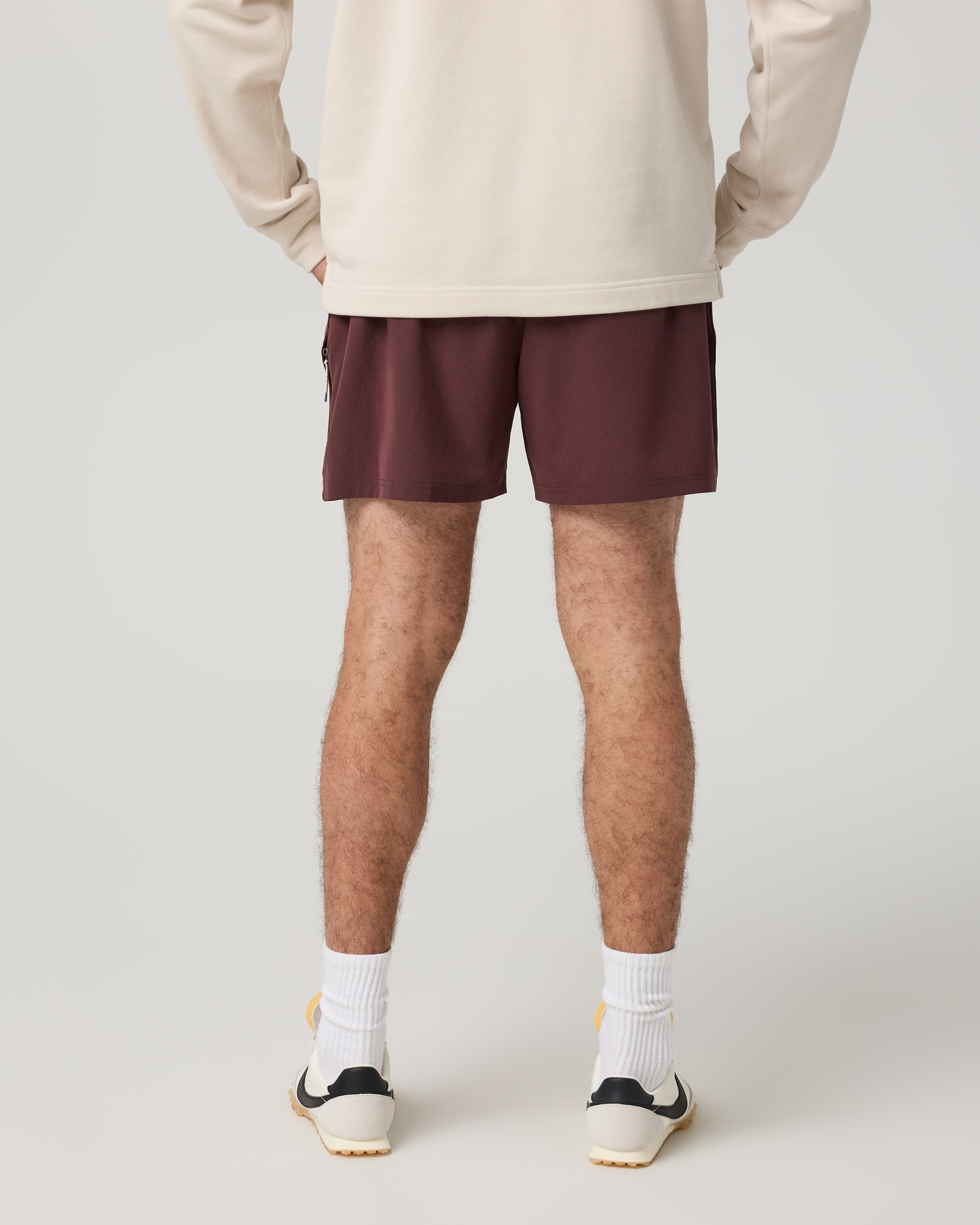 Banks Session Short Unlined 5 | Boysenberry Linen Texture - Image 5