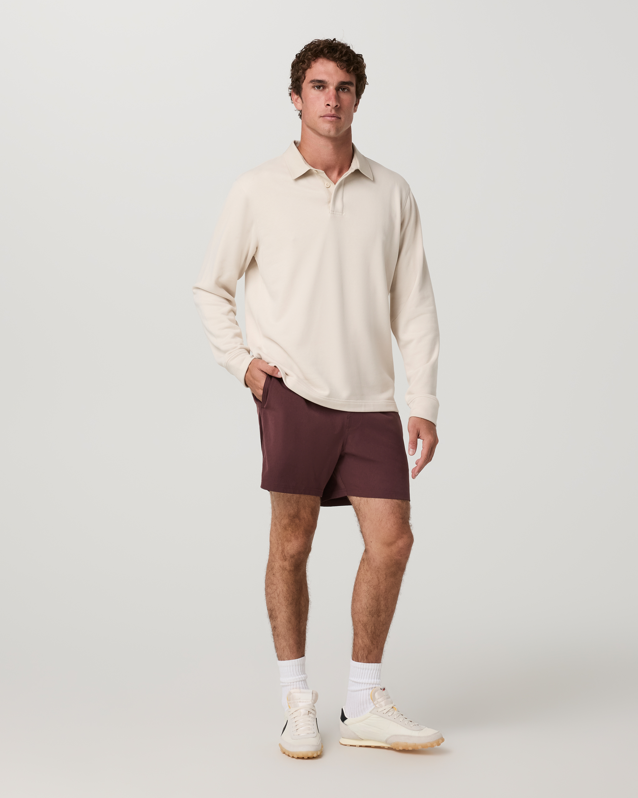 Banks Session Short Unlined 5 | Boysenberry Linen Texture - Image 3