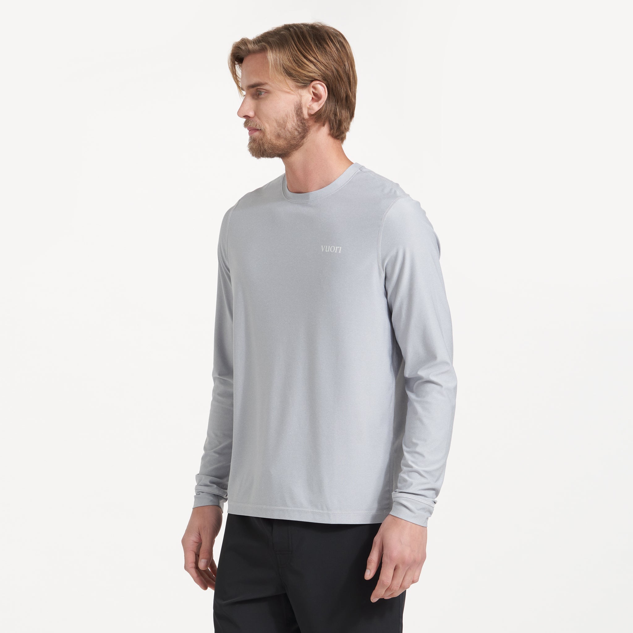 Long-Sleeve Uluwatu 2.0 Water Tee | Platinum Heather - Image 2