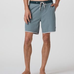 Cruise Boardshort 7 | Dusty Blue Linen Texture