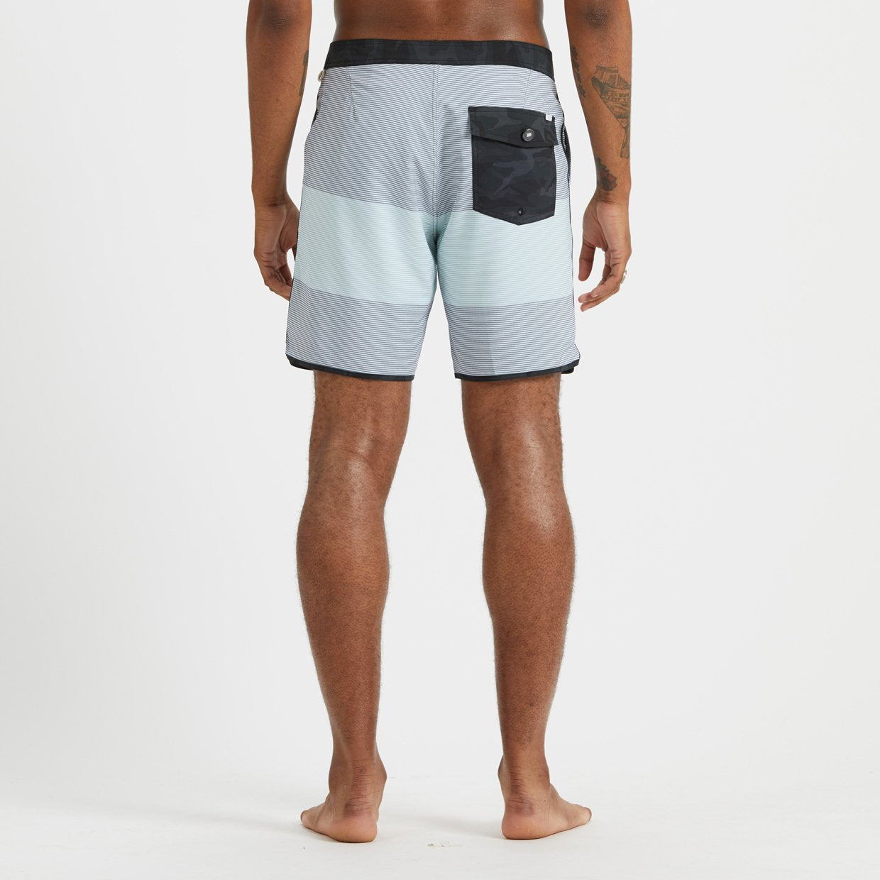 Cruise Boardshort | Grey Sea Glass Wave Stripe - Image 3