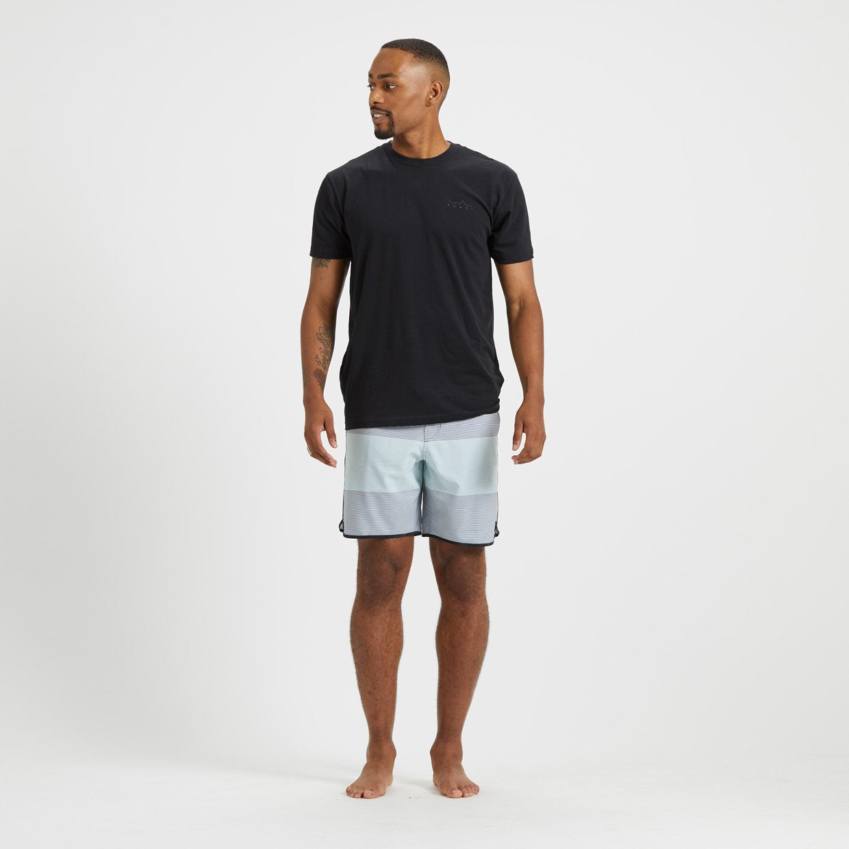 Cruise Boardshort | Grey Sea Glass Wave Stripe - Image 4