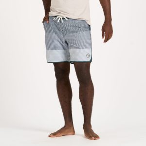 Cruise Boardshort | Steel Blue Wave Stripe