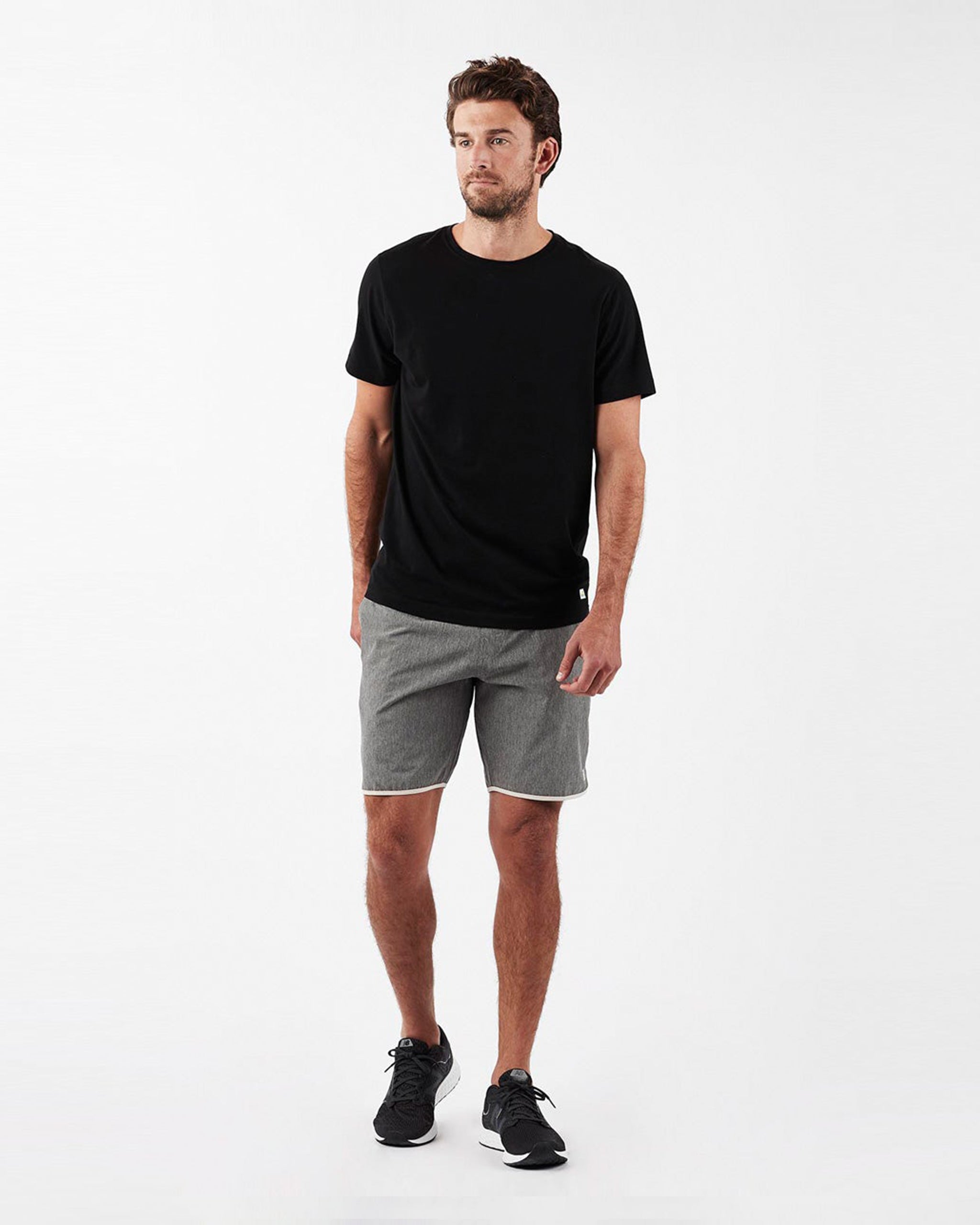 Banks Short Unlined 7 | Grey Linen Texture - Image 3