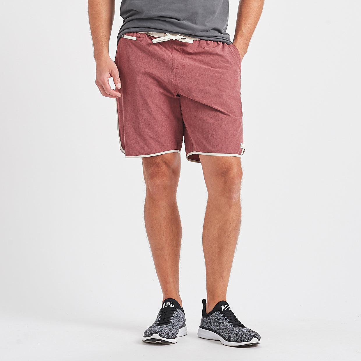 Banks Short Unlined 7 | Amber Linen Texture