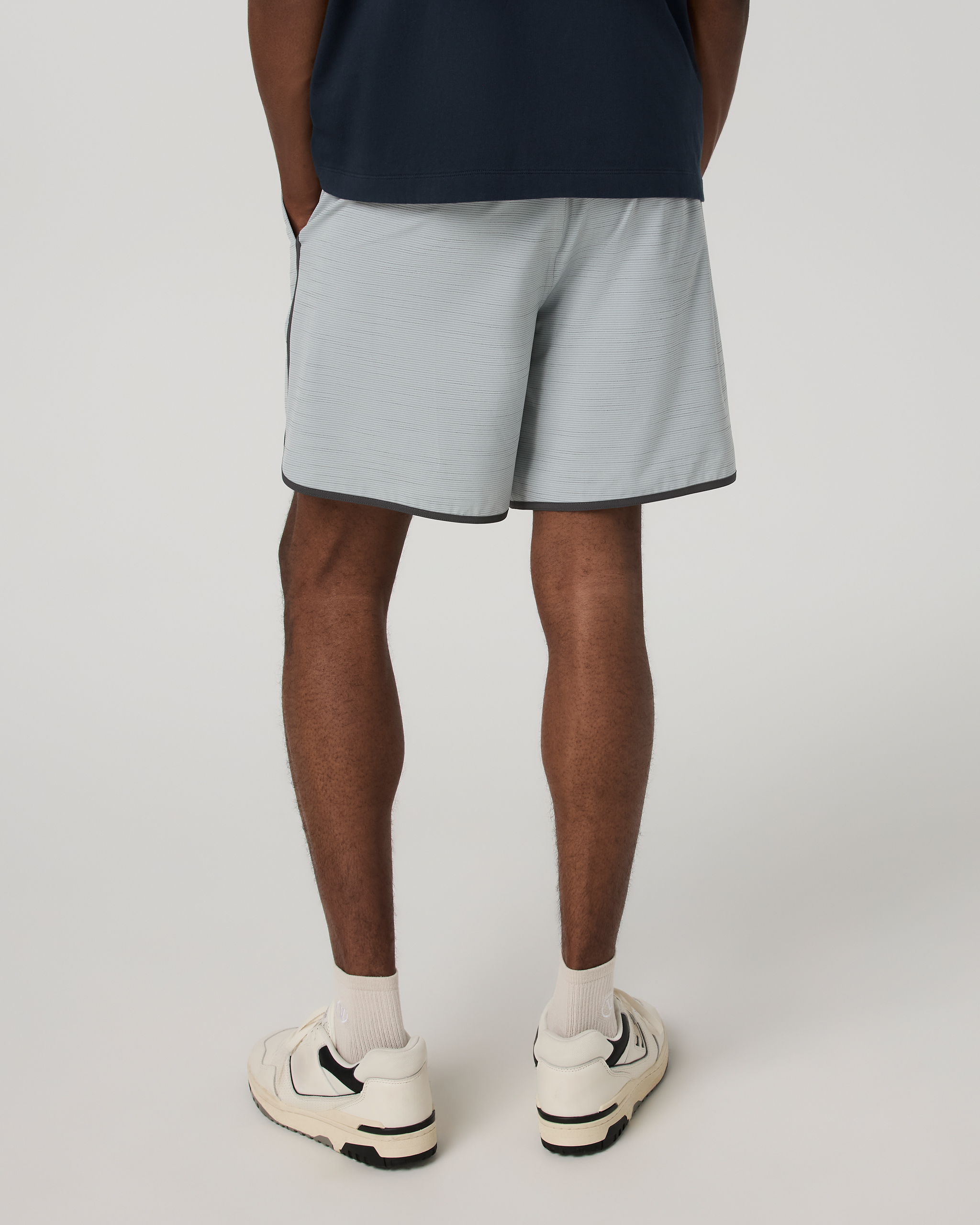 Banks Short Unlined 7 | Blue Haze Slub Stripe - Image 5