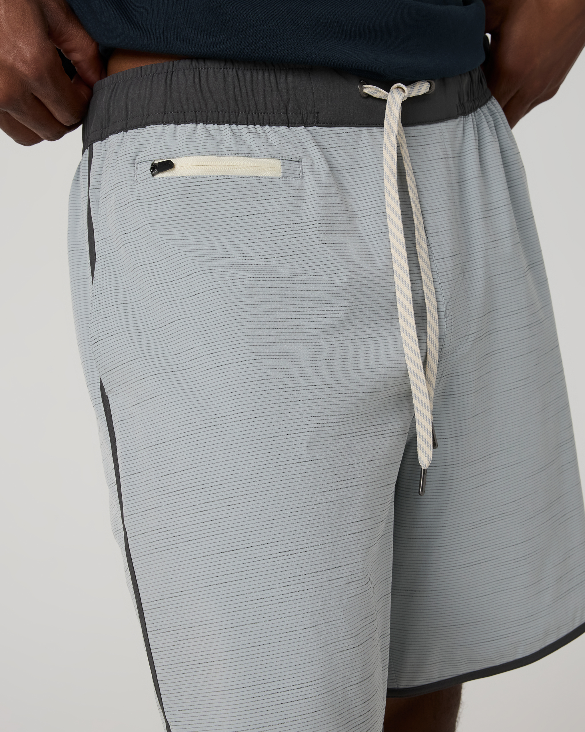 Banks Short Unlined 7 | Blue Haze Slub Stripe - Image 2