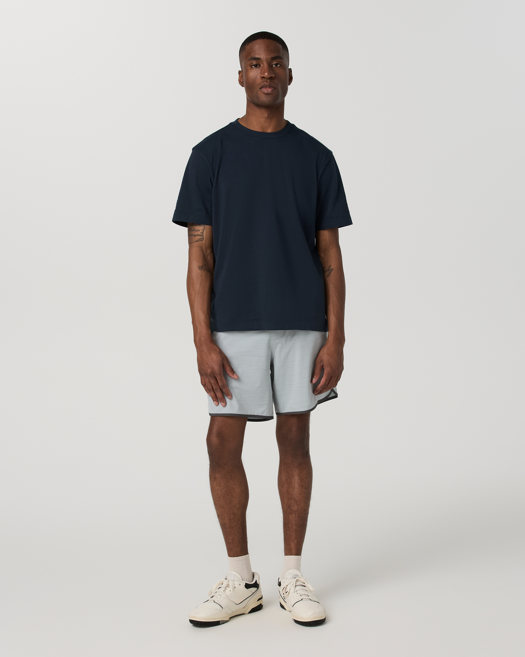 Banks Short Unlined 7 | Blue Haze Slub Stripe - Image 3
