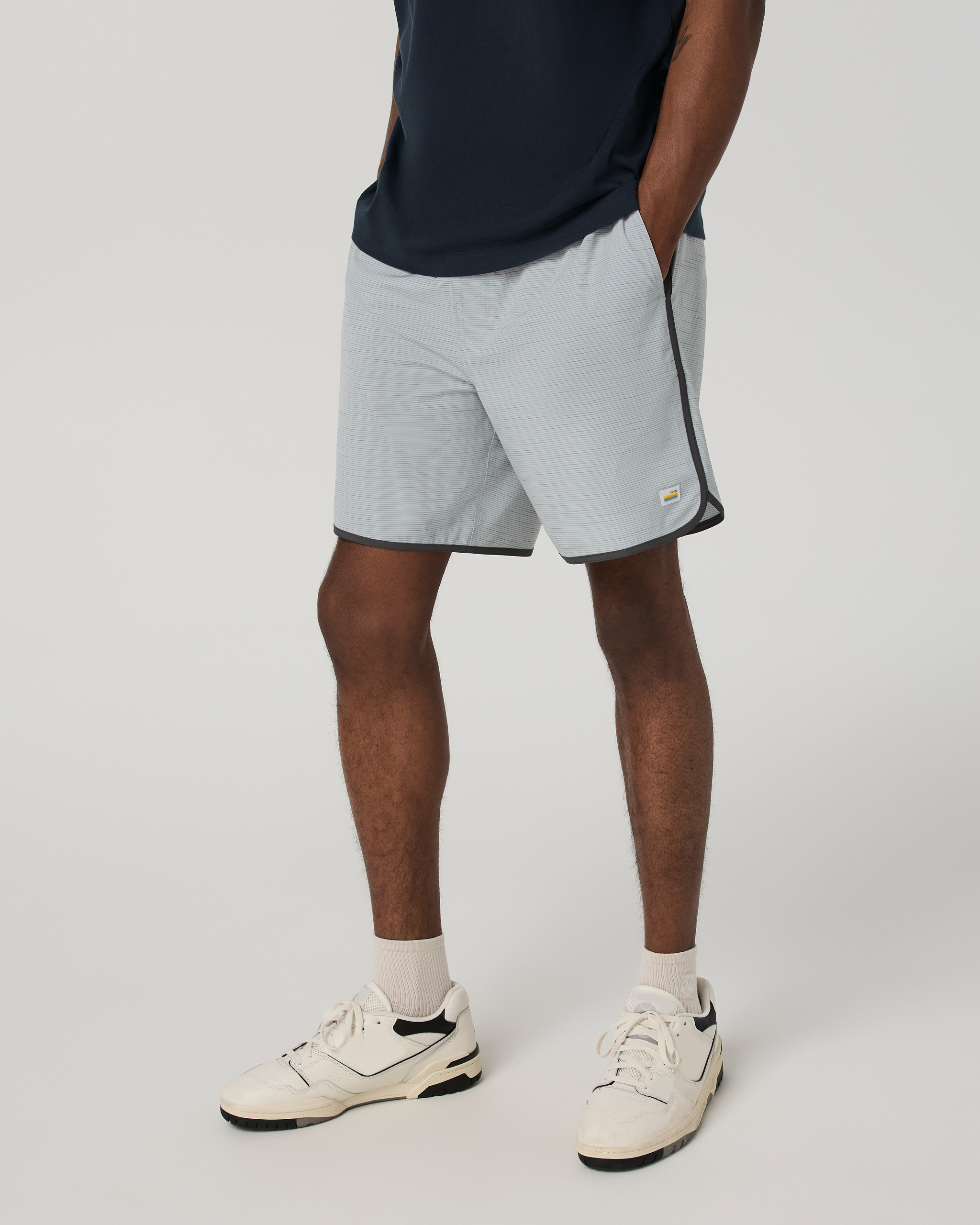 Banks Short Unlined 7 | Blue Haze Slub Stripe