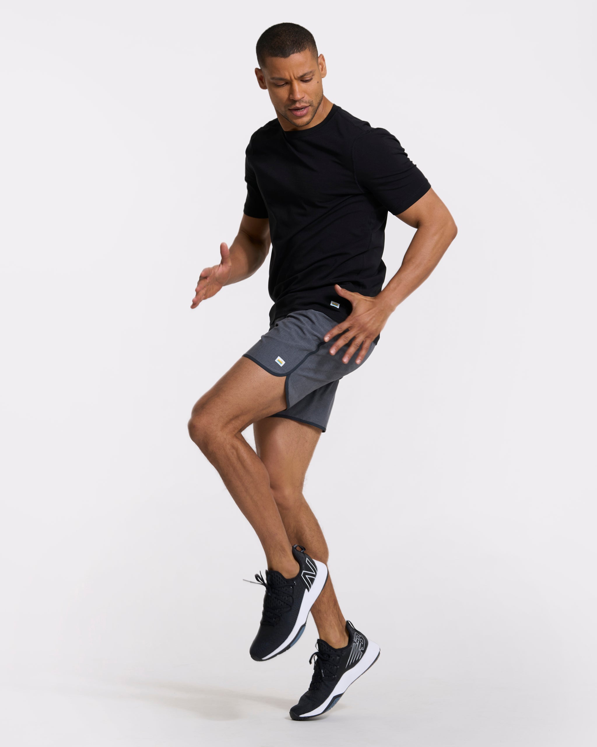 Banks Short Unlined 7 | Charcoal Engineered Stripe - Image 5