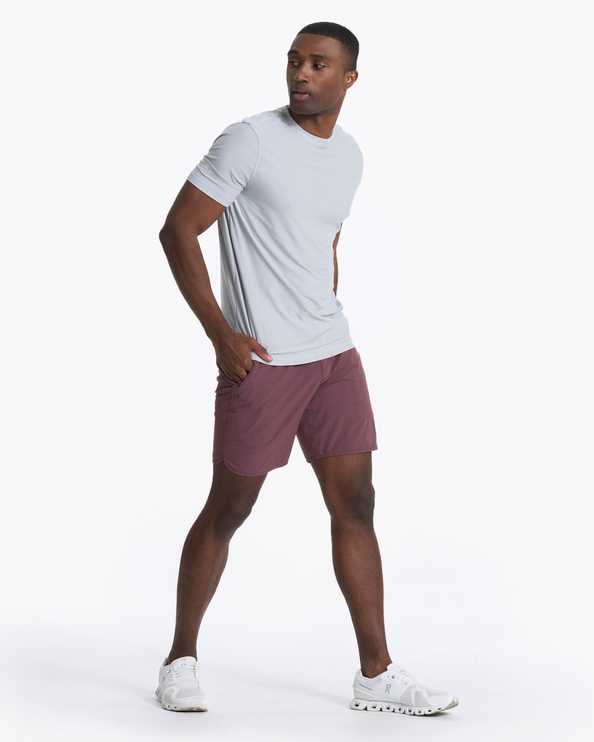 Banks Short Unlined 7 | Chestnut Linen Texture - Image 4
