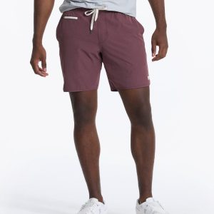 Banks Short Unlined 7 | Chestnut Linen Texture