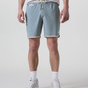 Banks Short Unlined 7 | Dusty Blue Slub Stripe