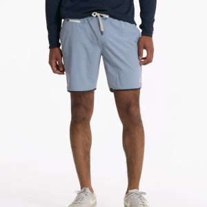 Banks Short Unlined 7 | Light Cloud Slub Stripe