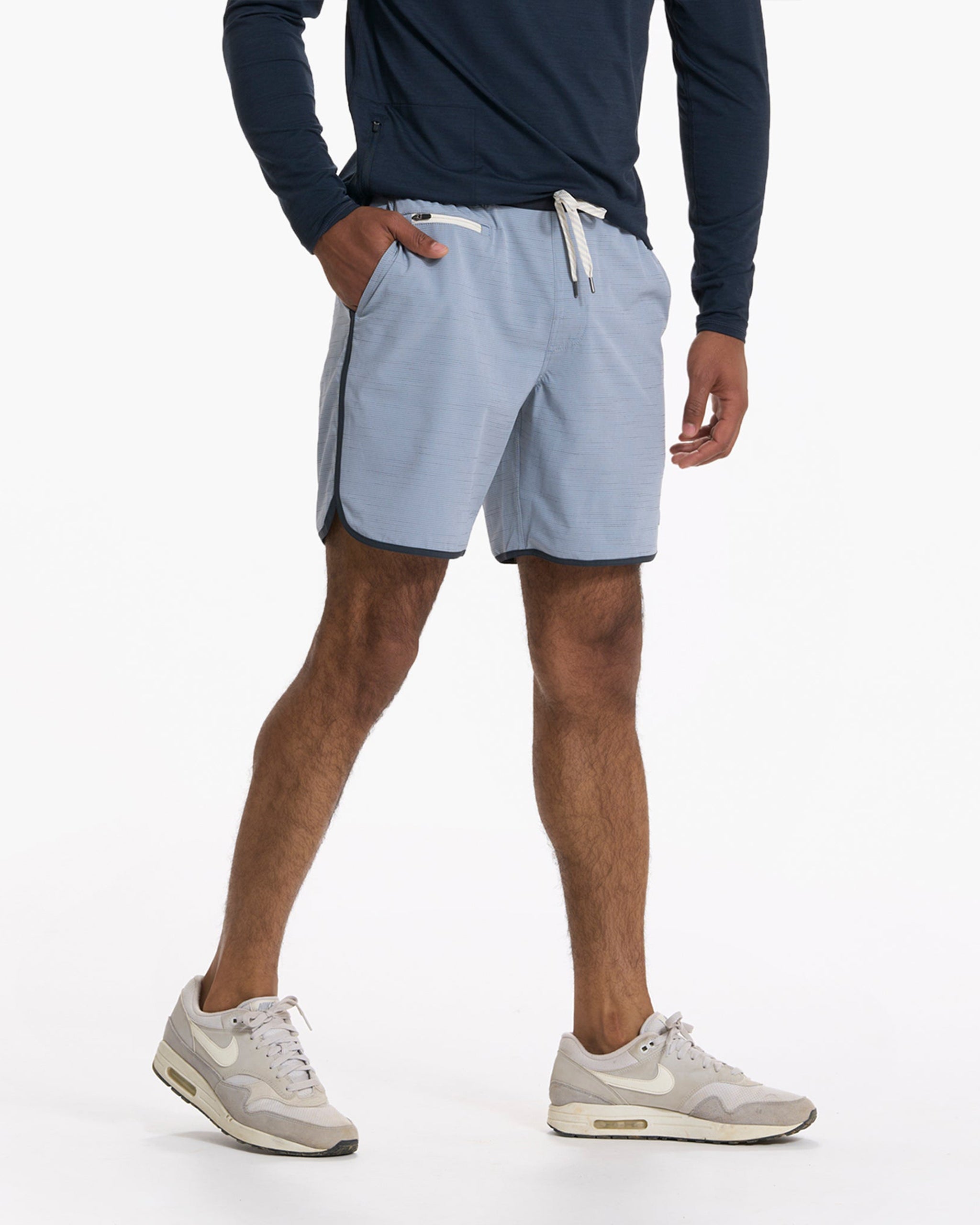 Banks Short Unlined 7 | Light Cloud Slub Stripe - Image 2