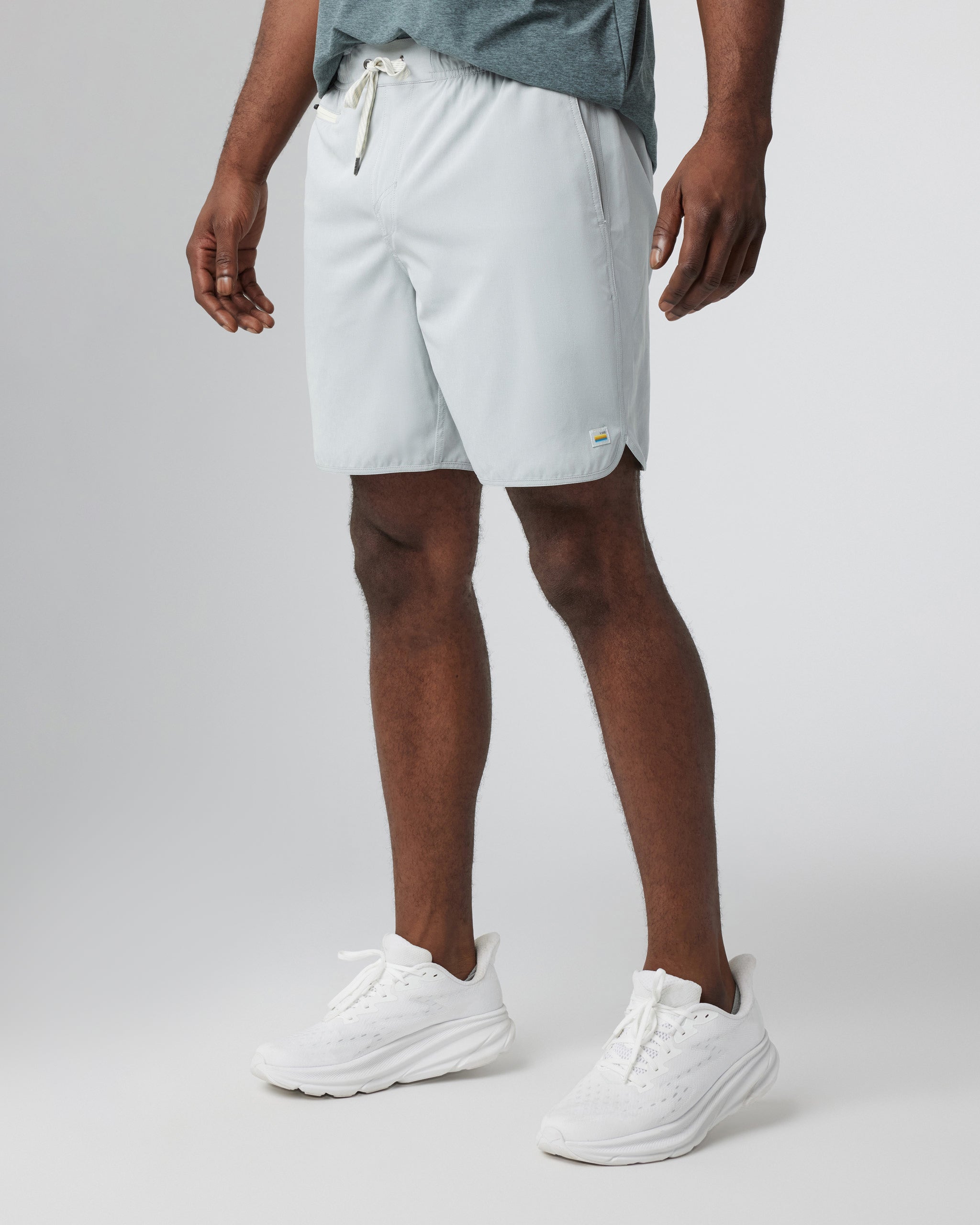Banks Short Unlined 7 | Sky Grey Linen Texture - Image 2