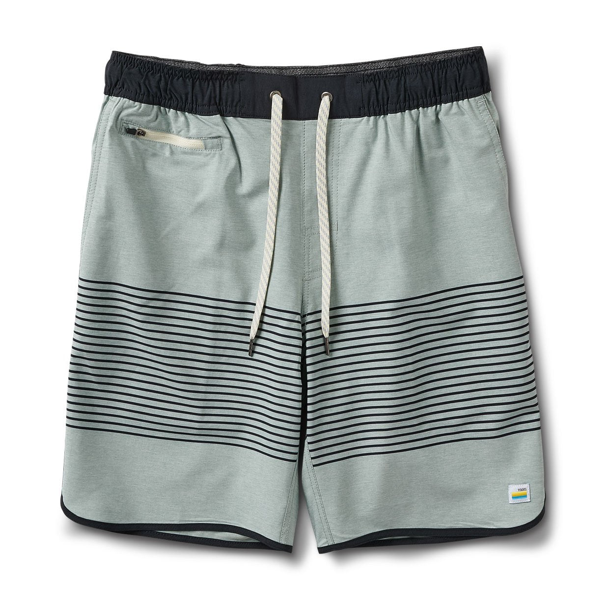 Banks Short Unlined 7 | Sea Glass Linen Texture Stripe - Image 6