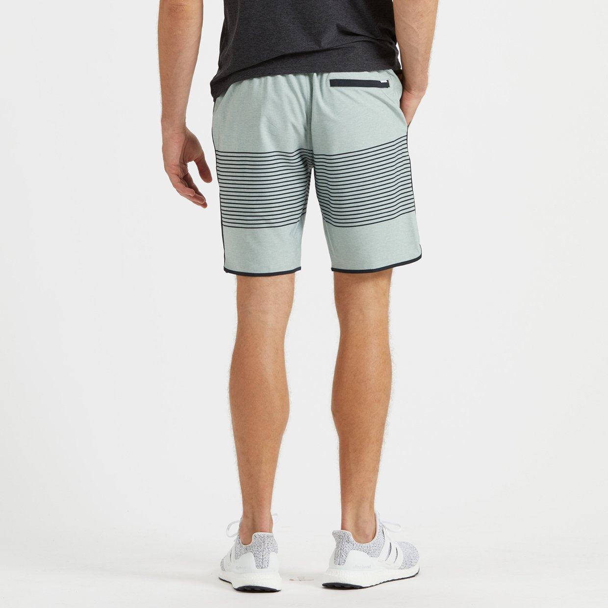 Banks Short Unlined 7 | Sea Glass Linen Texture Stripe - Image 3