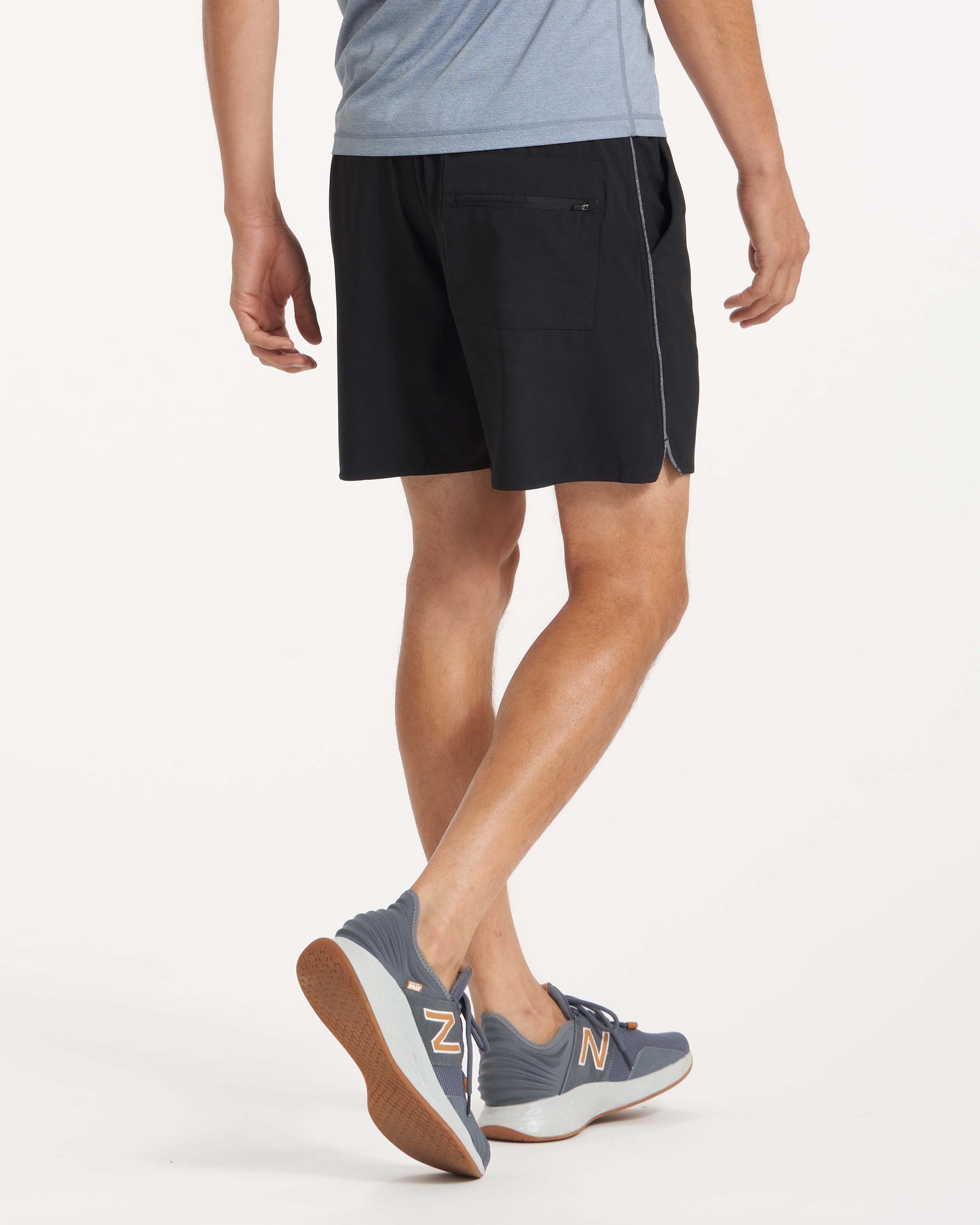 Trail Short | Black Heather Grey Stripe - Image 4