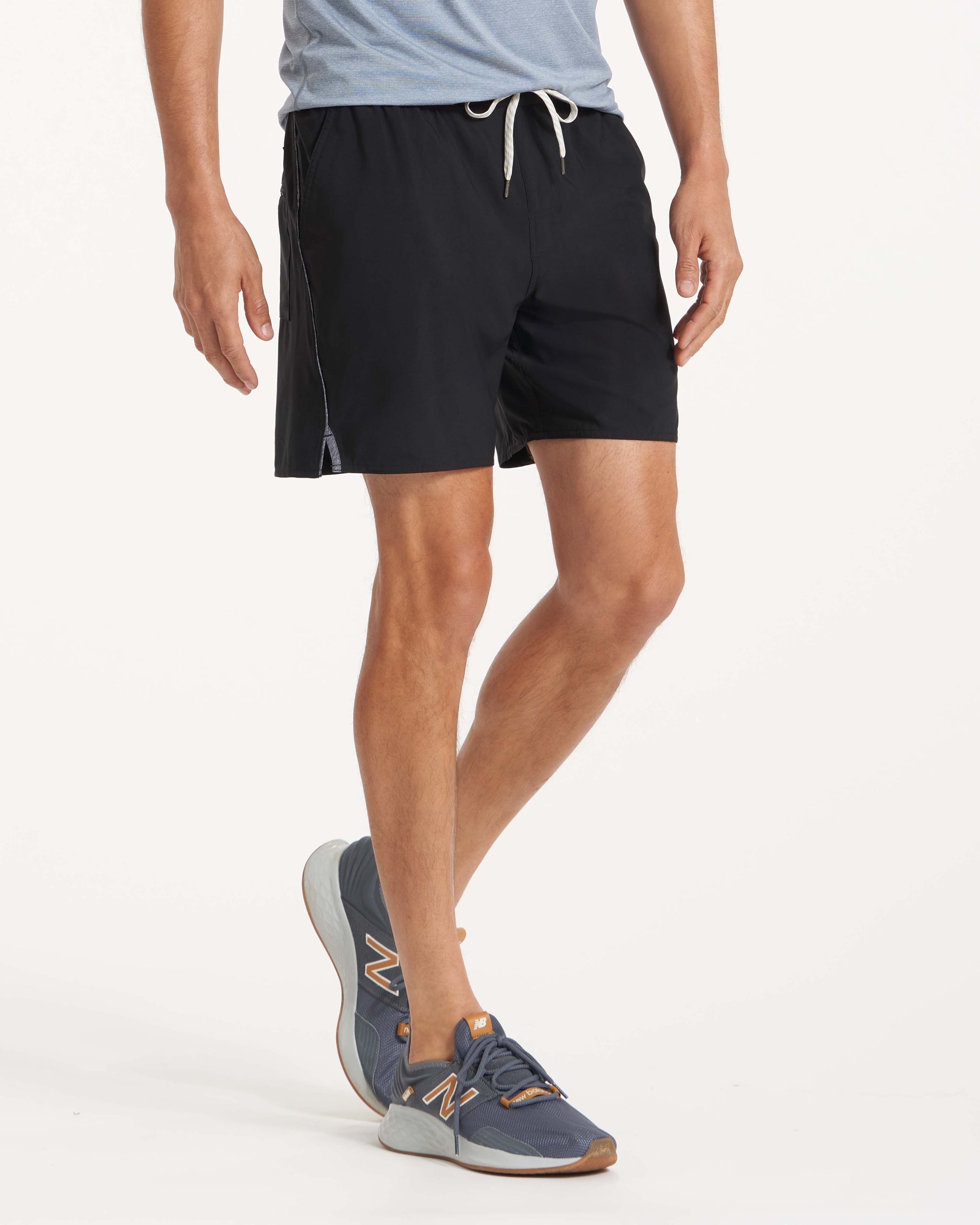 Trail Short | Black Heather Grey Stripe - Image 3