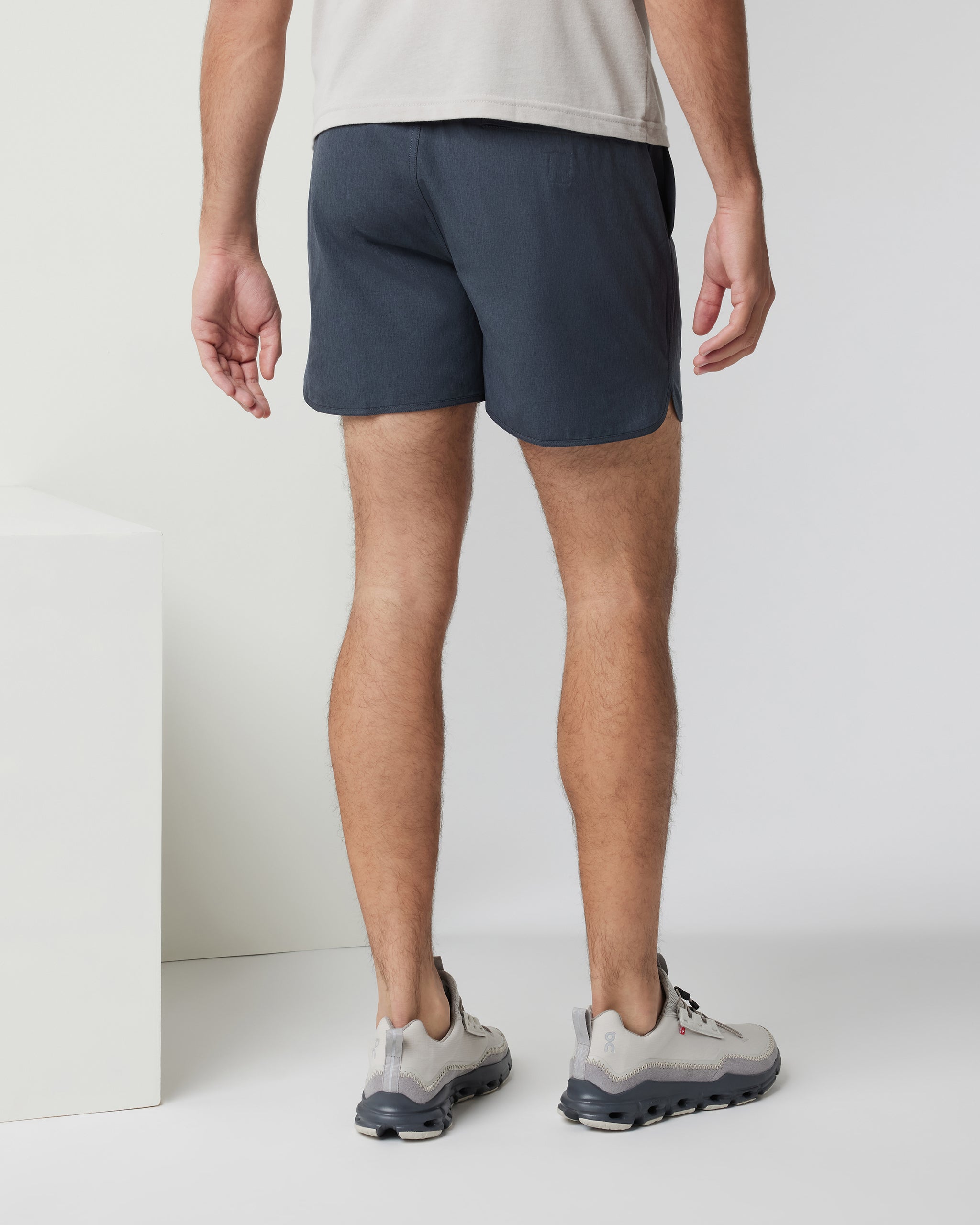 Banks Short Unlined 5 | Navy Linen Texture - Image 3