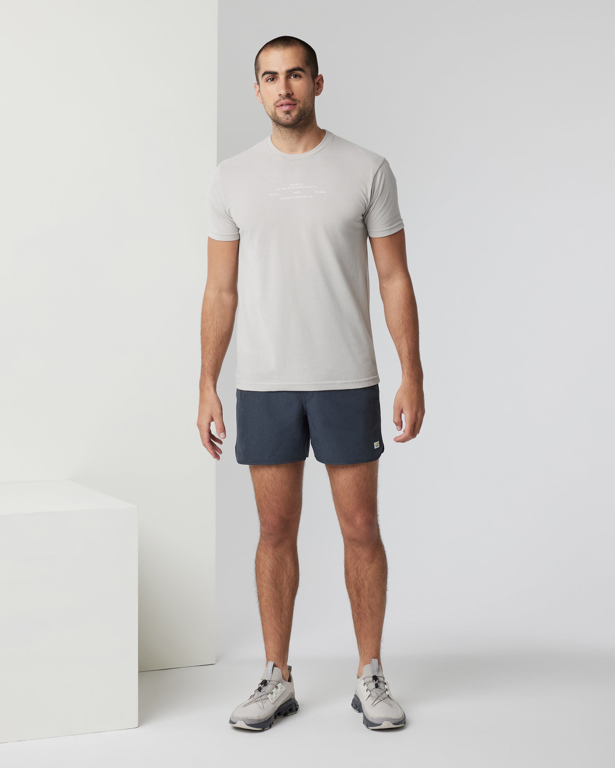 Banks Short Unlined 5 | Navy Linen Texture - Image 2