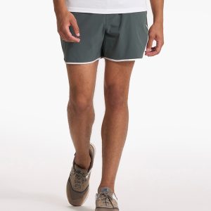 Banks Short Unlined 5 | Smoked Beryl Slub Stripe