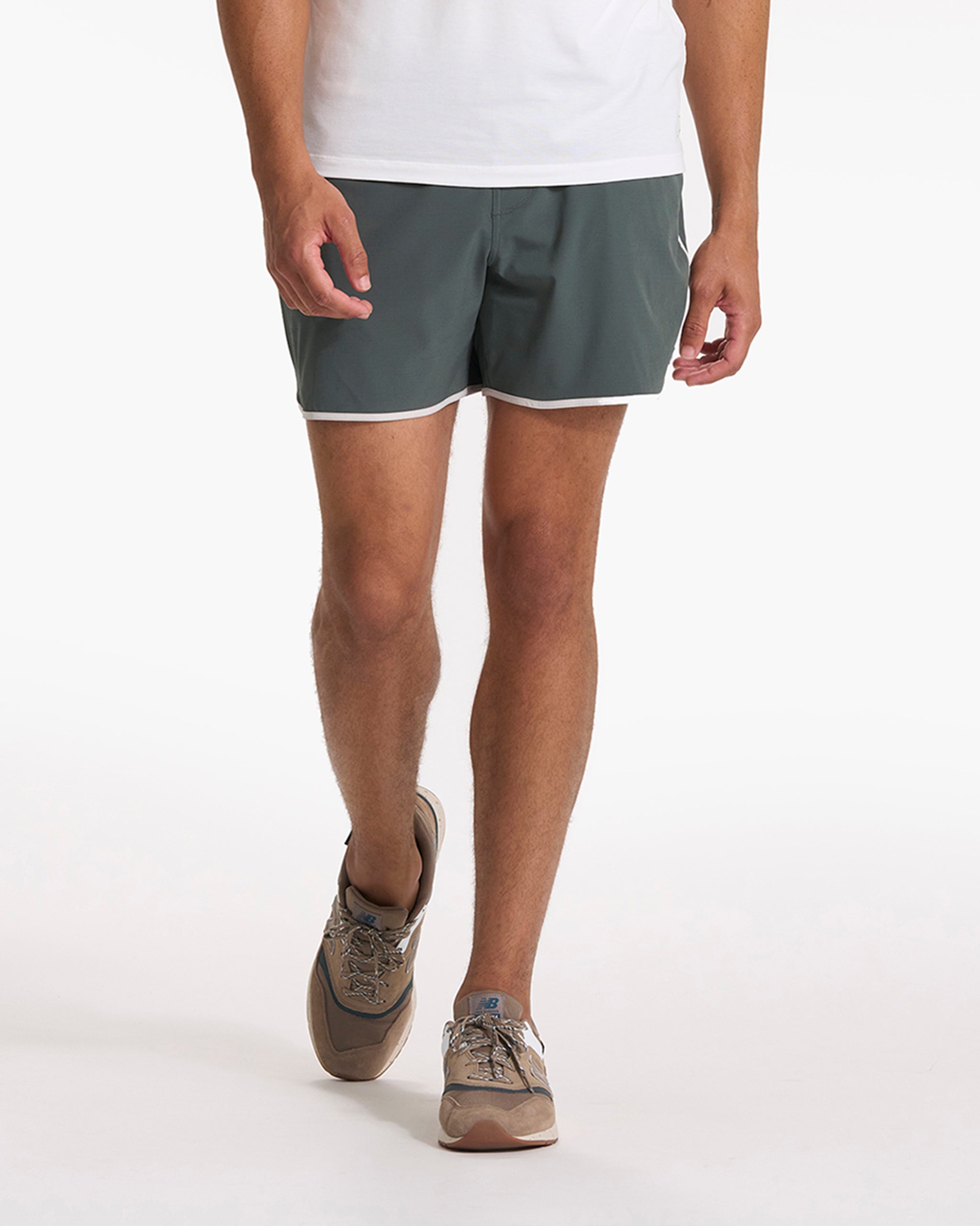Banks Short Unlined 5 | Smoked Beryl Slub Stripe