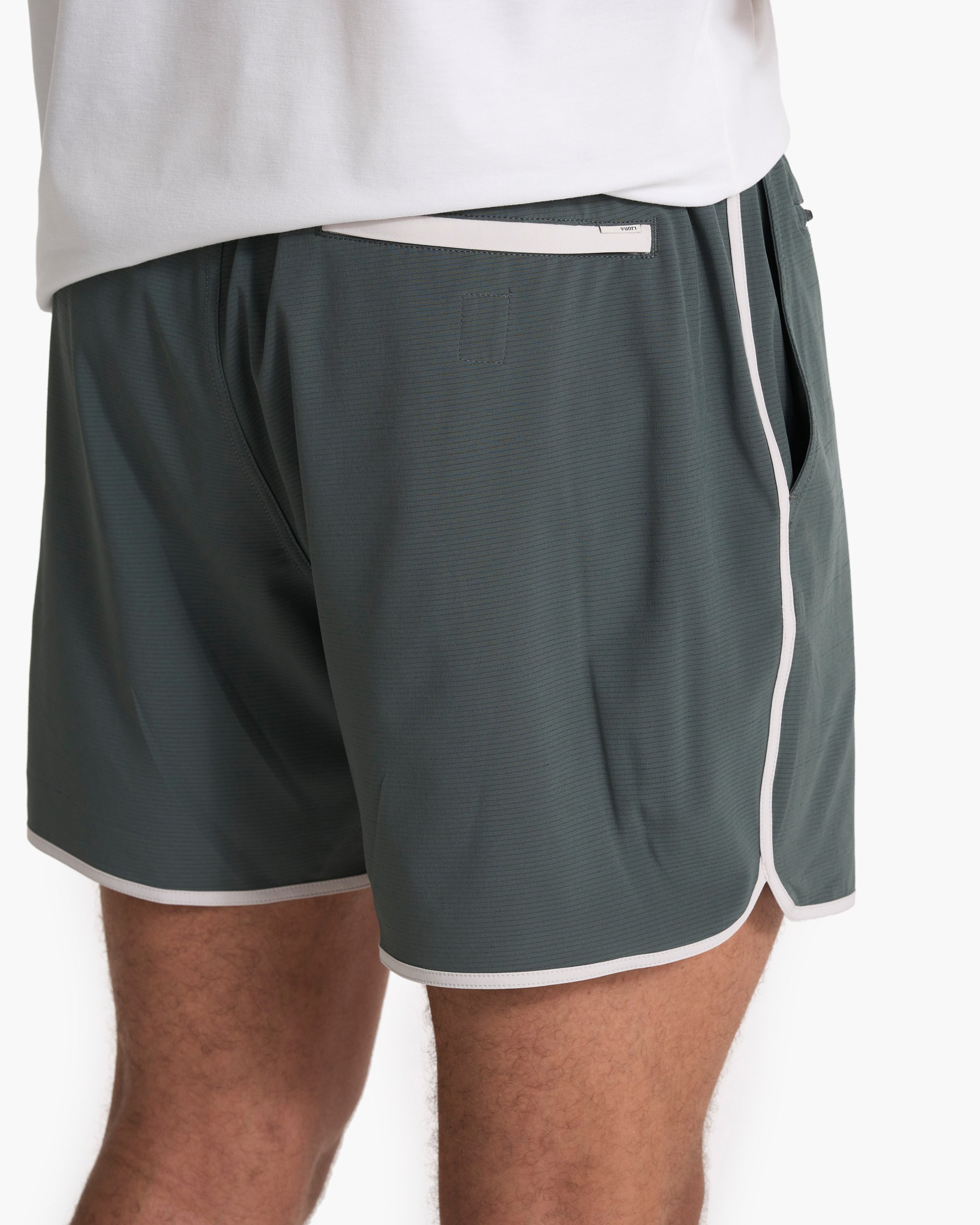 Banks Short Unlined 5 | Smoked Beryl Slub Stripe - Image 5