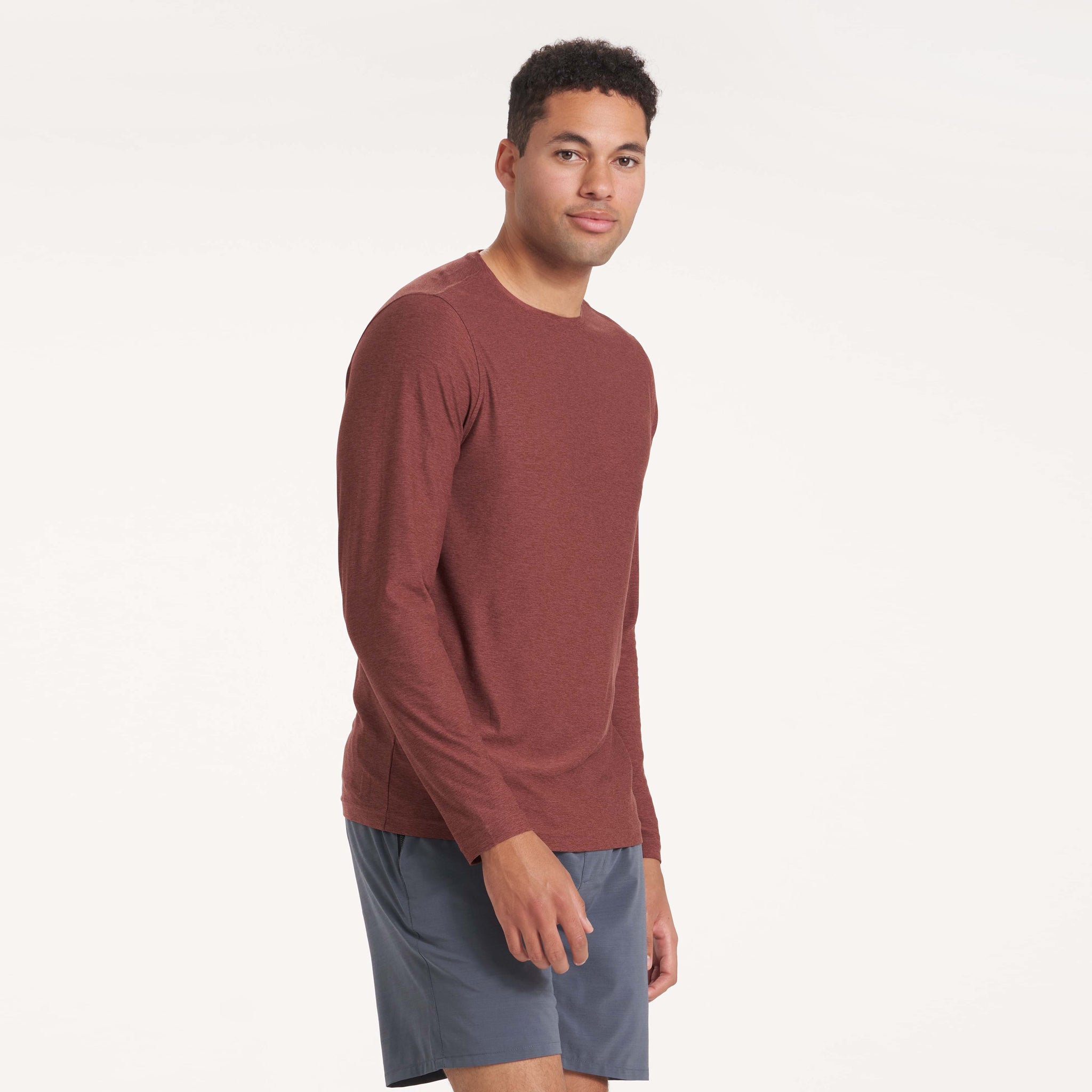 Long Sleeve Strato Tech Tee | Cedar Heather - Image 2