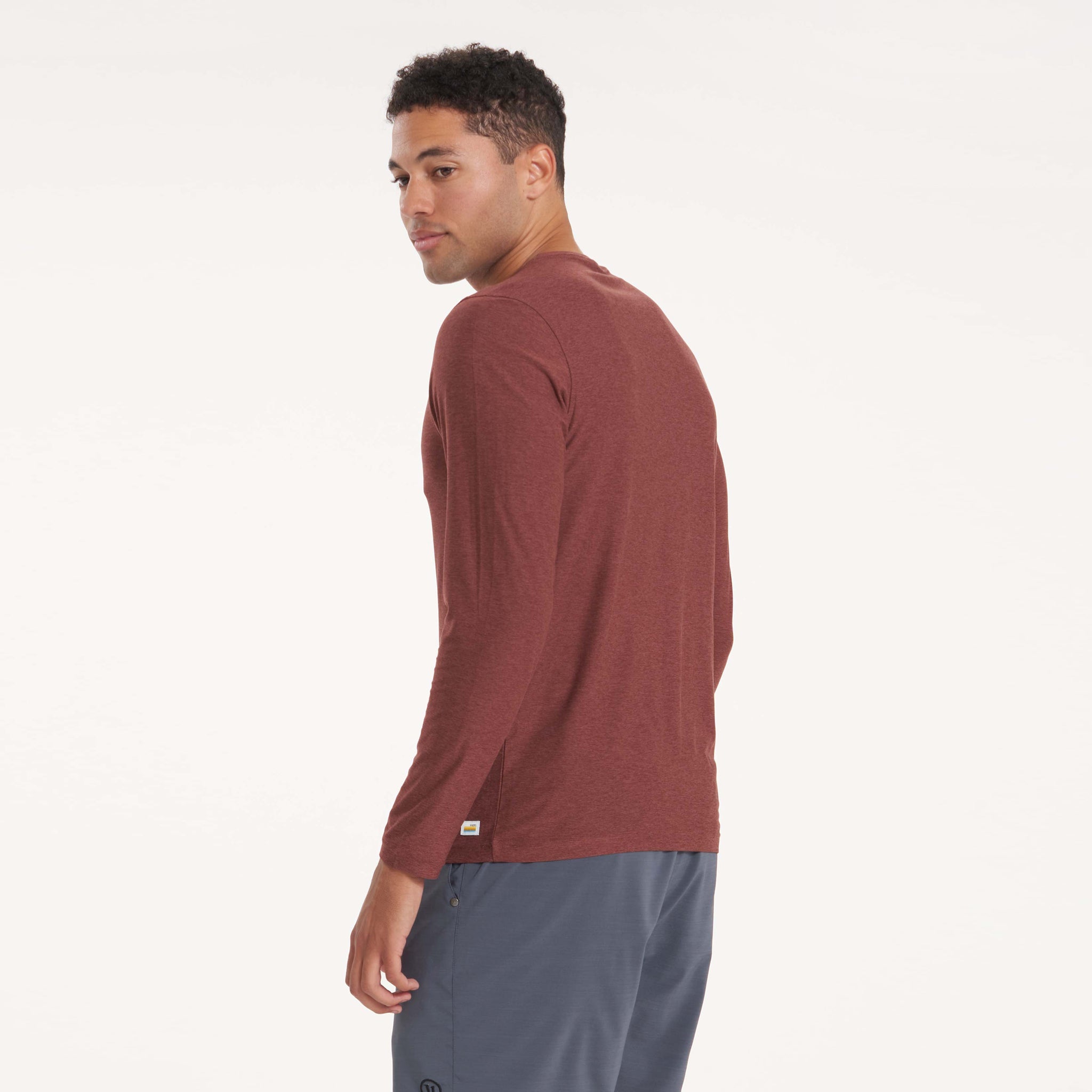 Long Sleeve Strato Tech Tee | Cedar Heather - Image 3