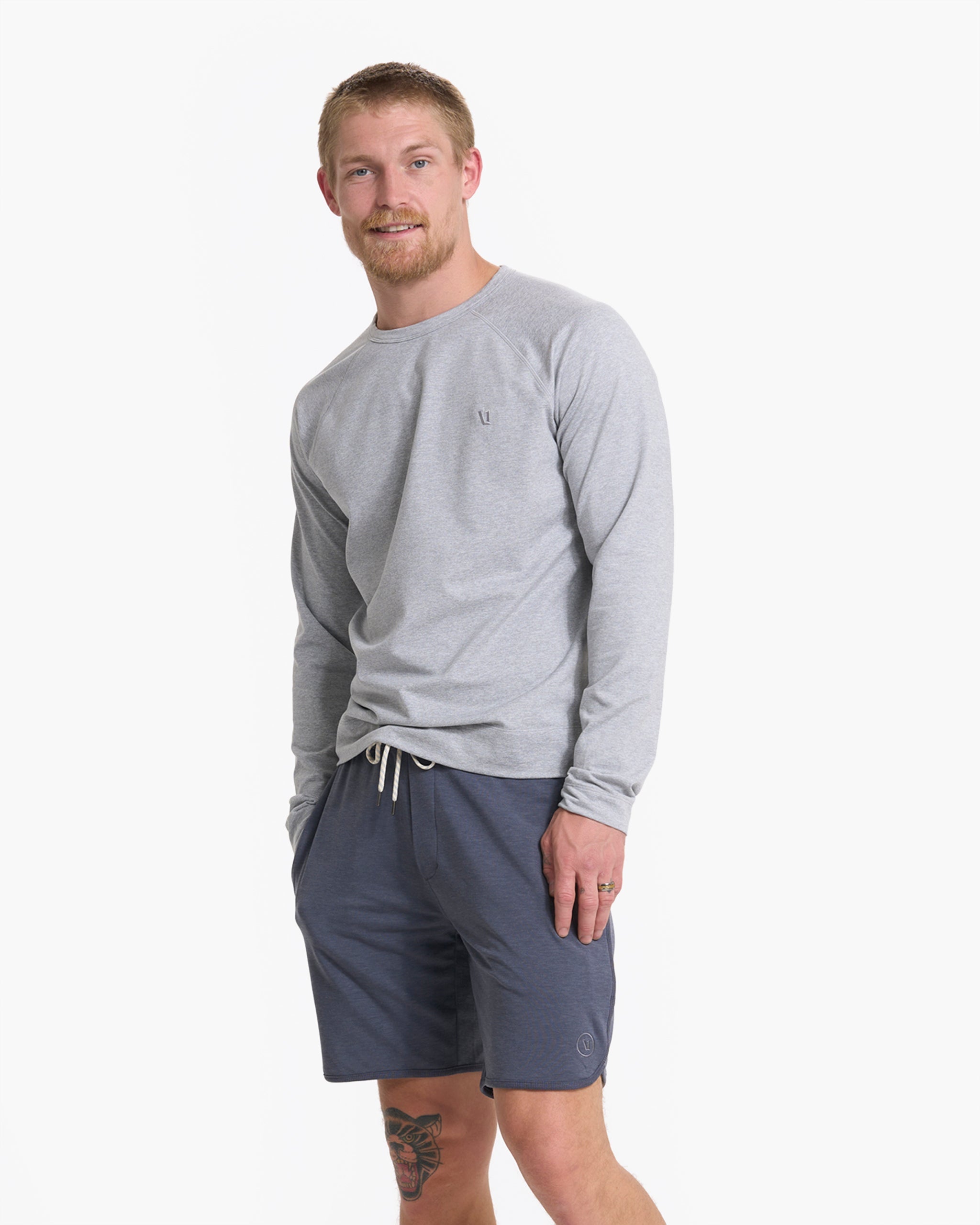 Austin Sweatshort | Azure Heather - Image 2