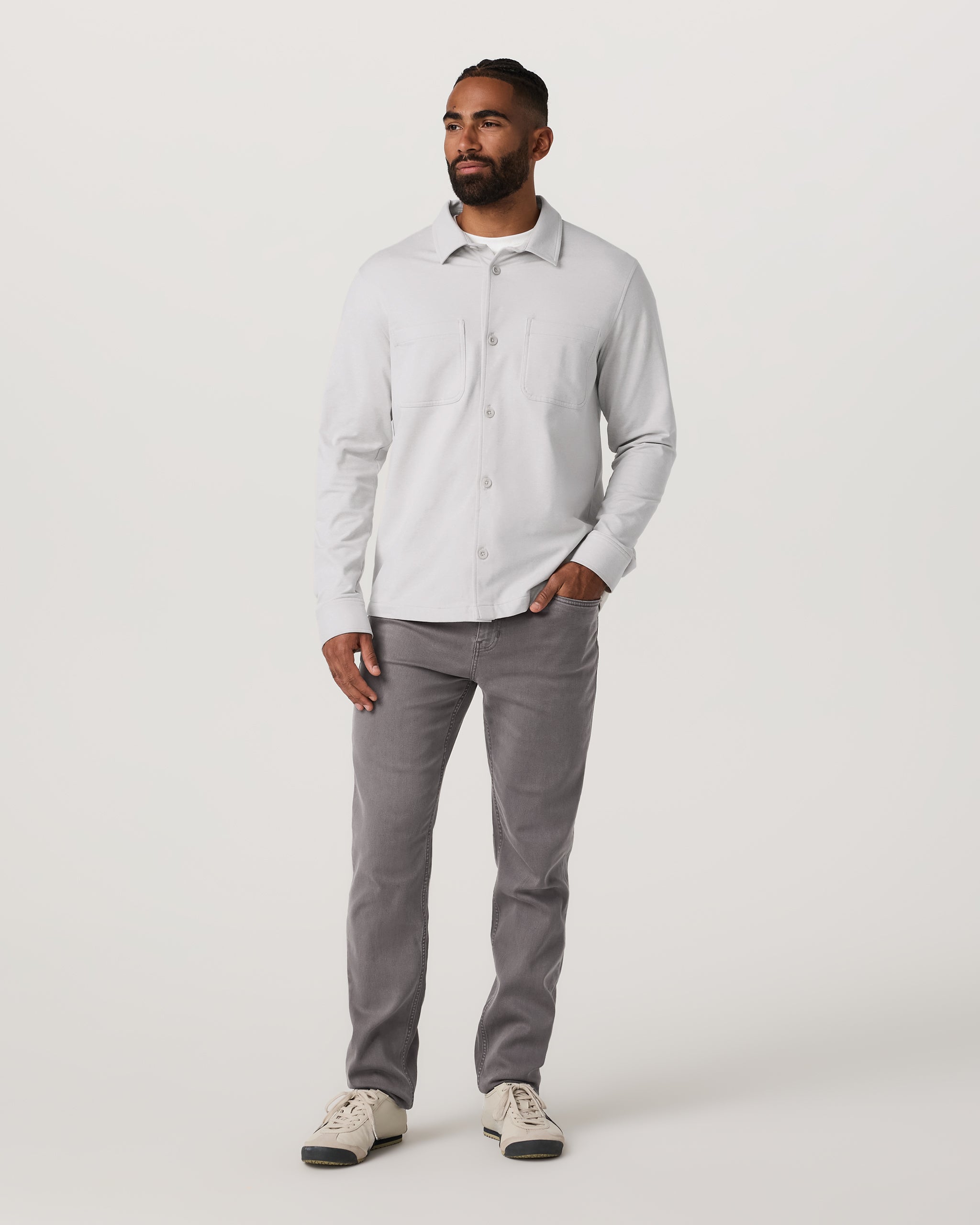Benton Stretch Twill Pant Athletic Slim Fit 30 | Cavern Grey - Image 3