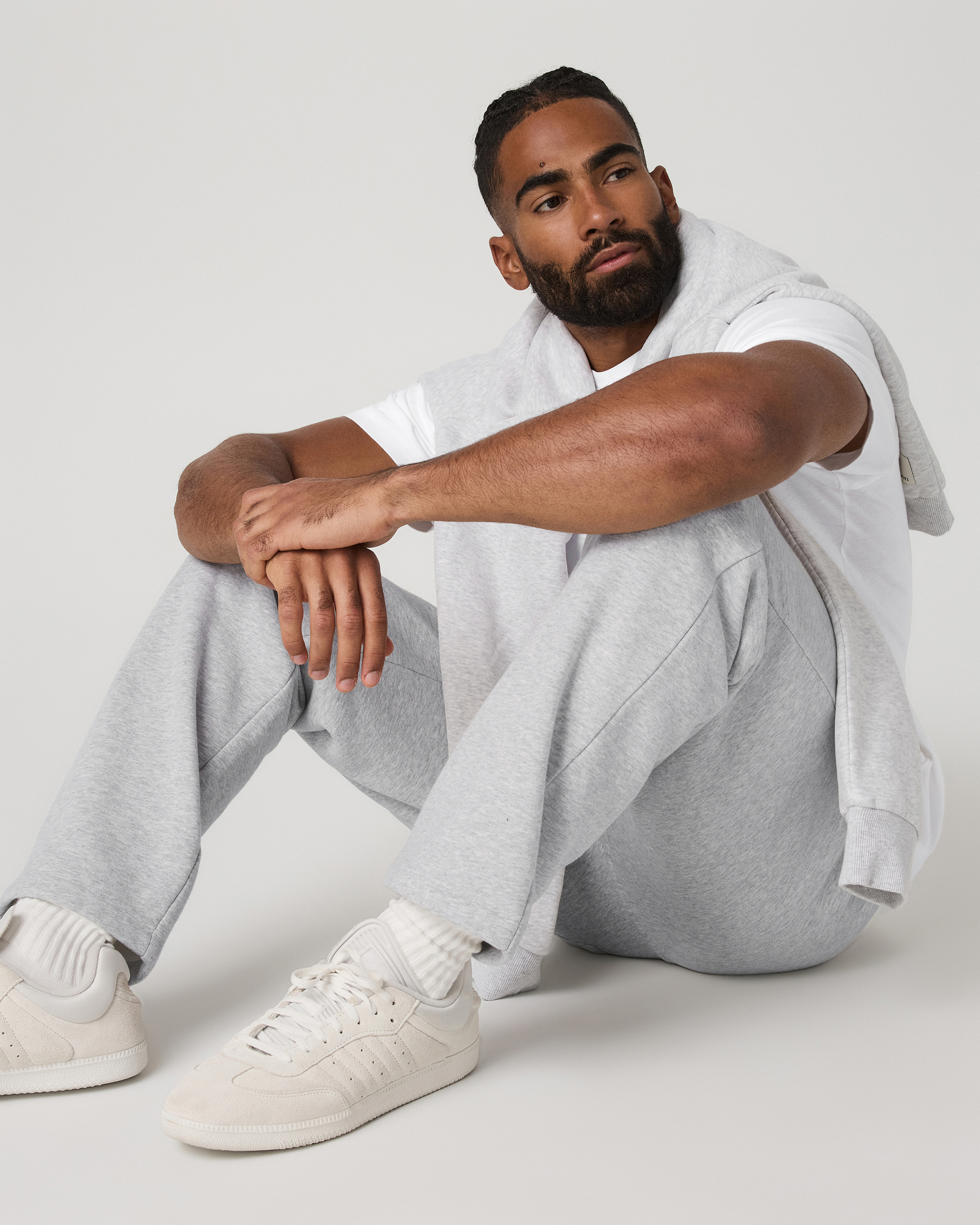 Seaside Straight Leg Sweatpant 30 | Light Heather Grey