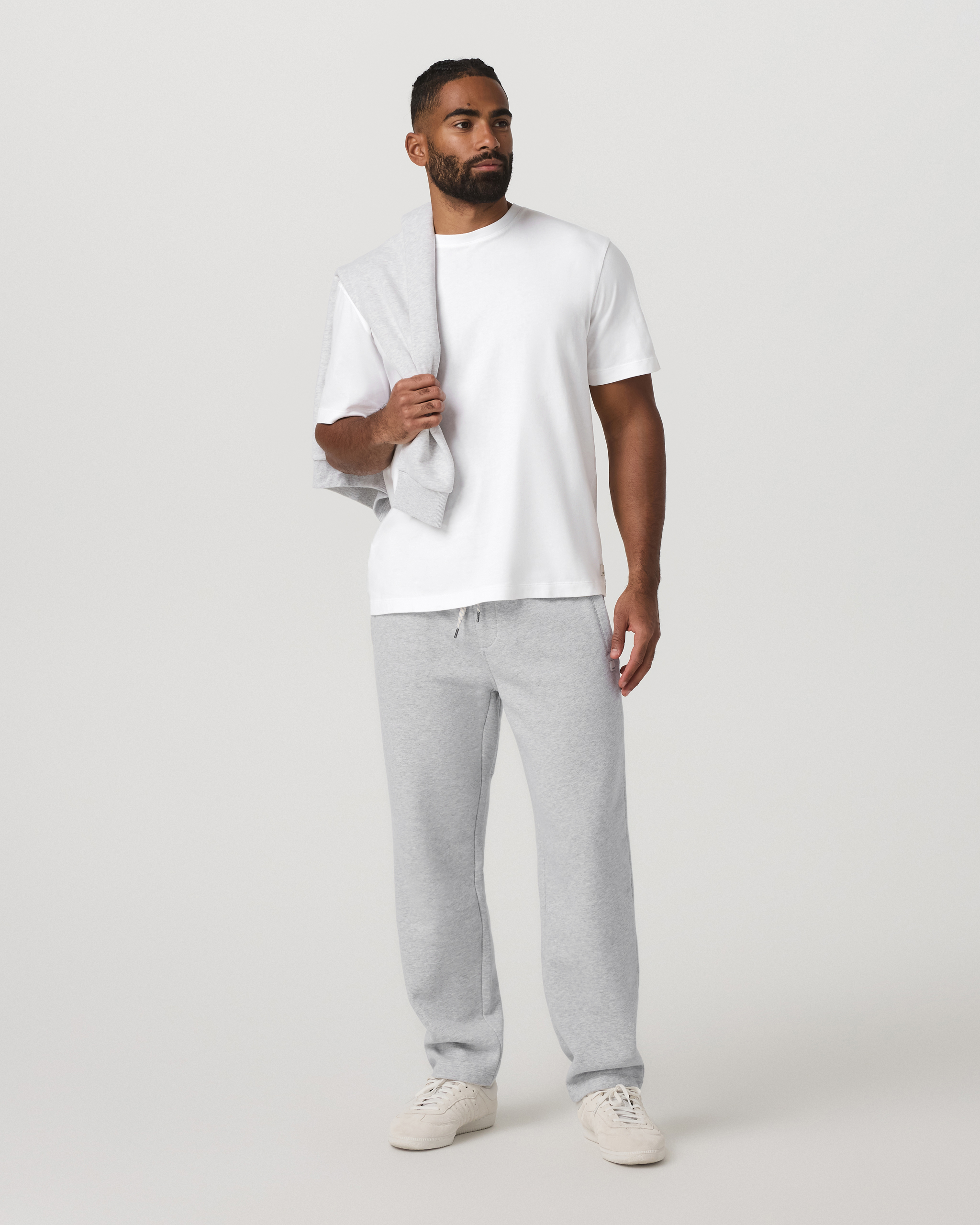 Seaside Straight Leg Sweatpant 30 | Light Heather Grey - Image 4