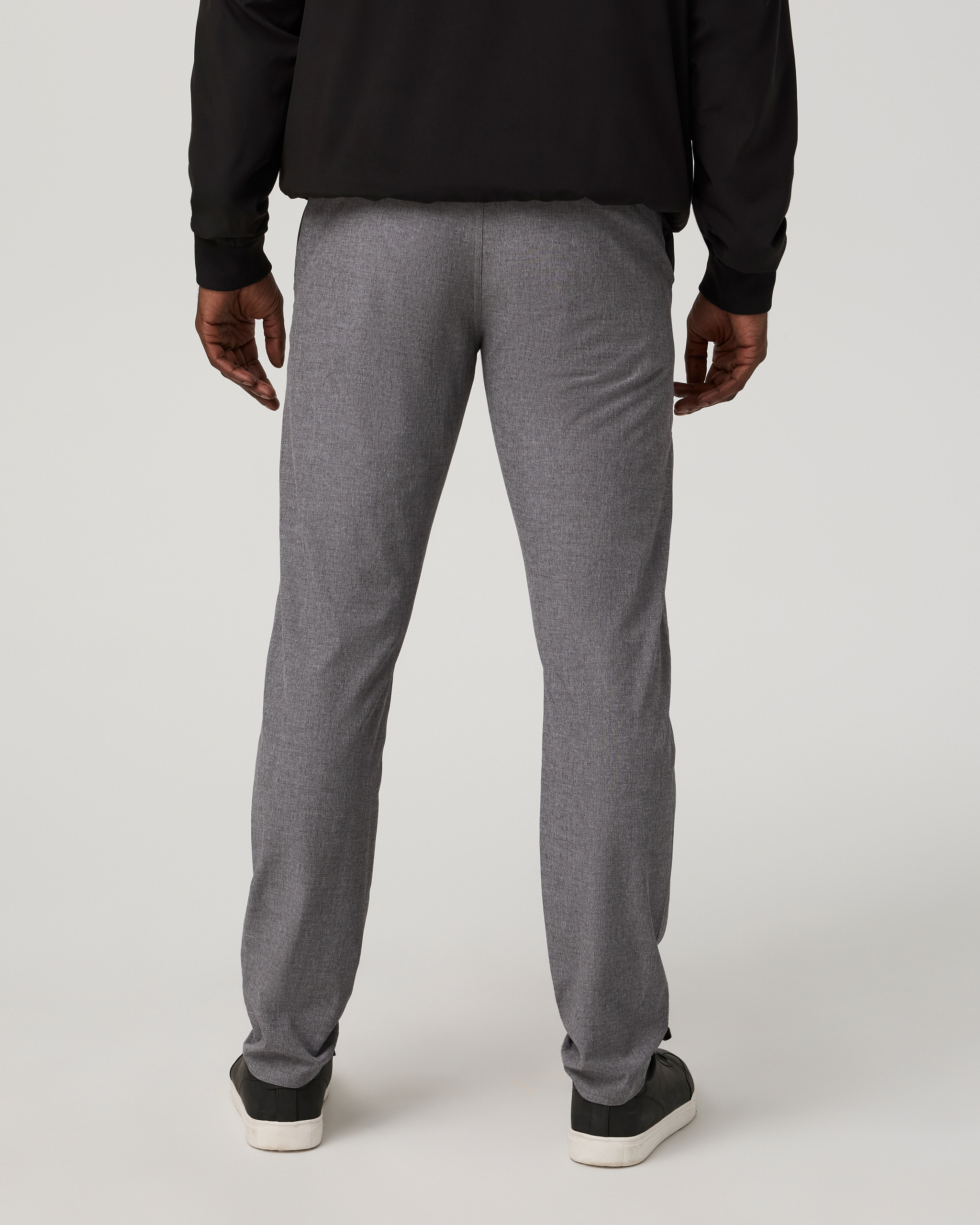 Aim Trouser Athletic Slim Fit 30 | Gull Grey Linen Texture - Image 5