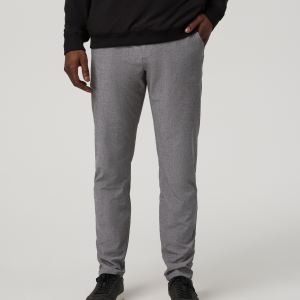 Aim Trouser Athletic Slim Fit 32 | Gull Grey Linen Texture