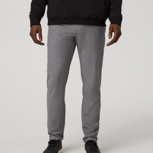 Aim Trouser Athletic Slim Fit 30 | Gull Grey Linen Texture