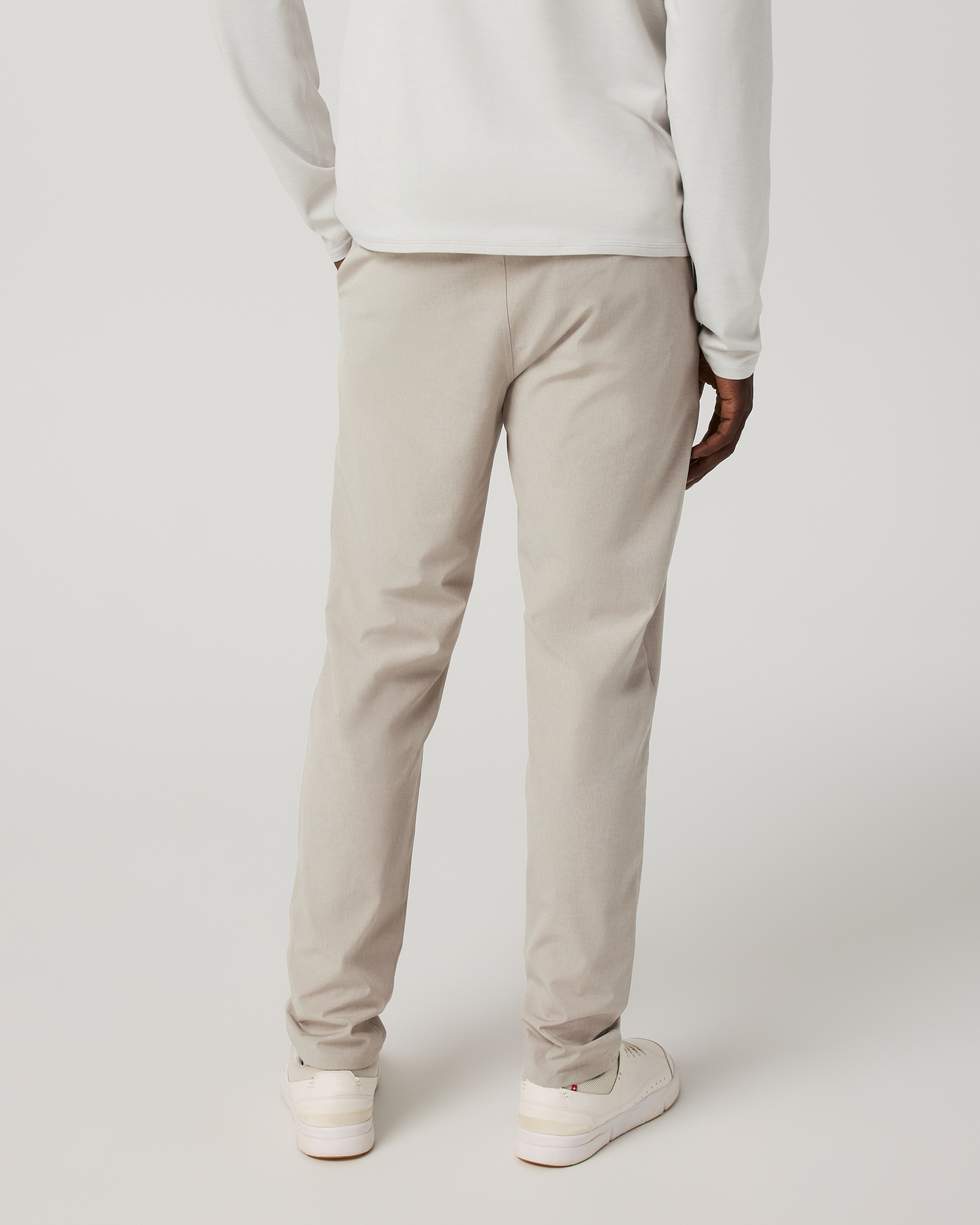 Aim Trouser Athletic Slim Fit 30 | Khaki Linen Texture - Image 5