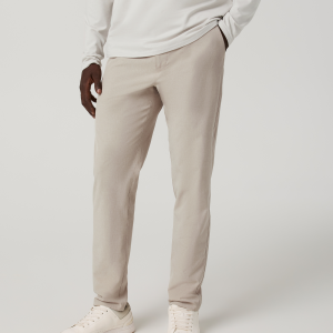 Aim Trouser Athletic Slim Fit 32 | Khaki Linen Texture