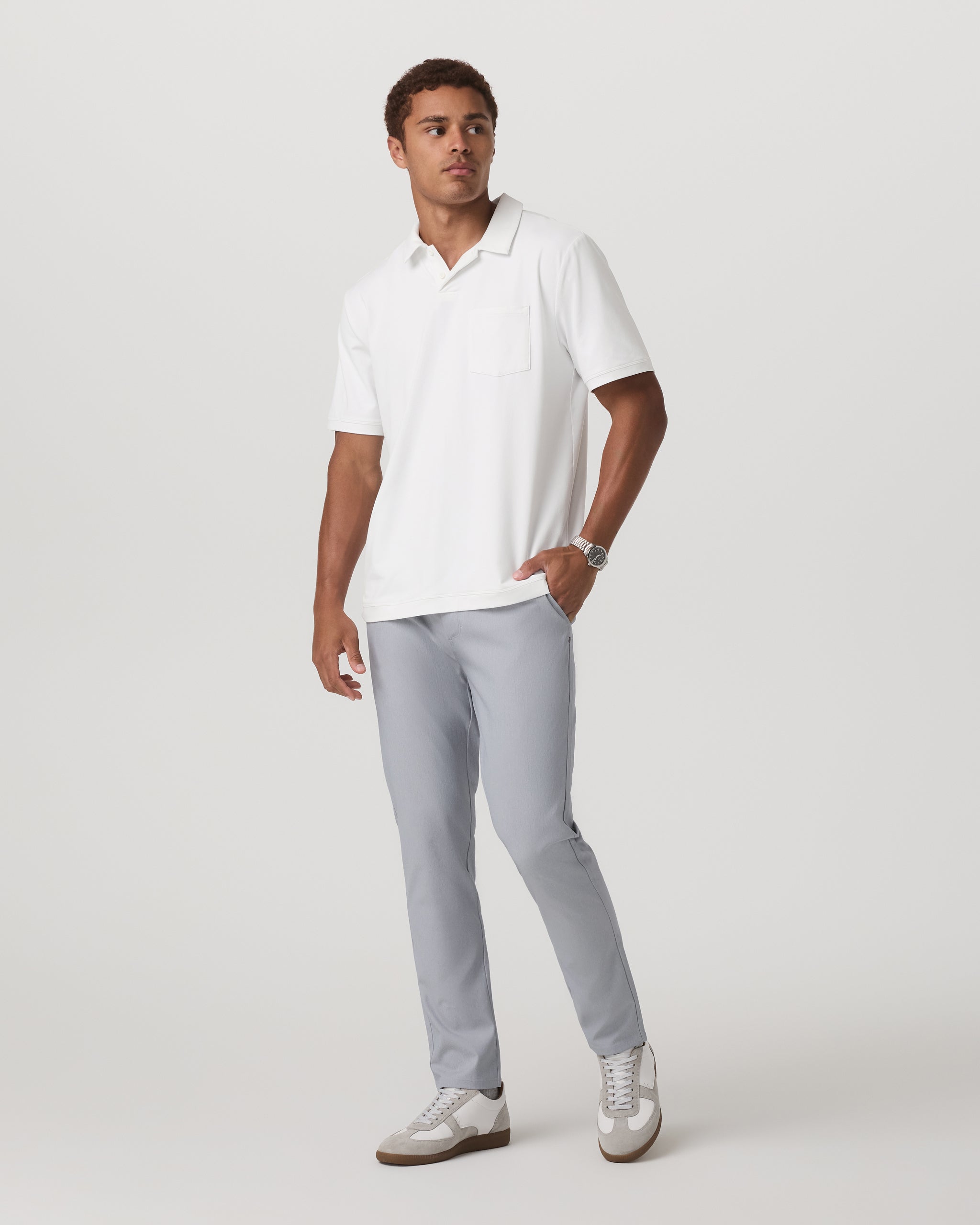 Cascade Tech Chino Pant Athletic Slim Fit 30 | Heather Grey - Image 4