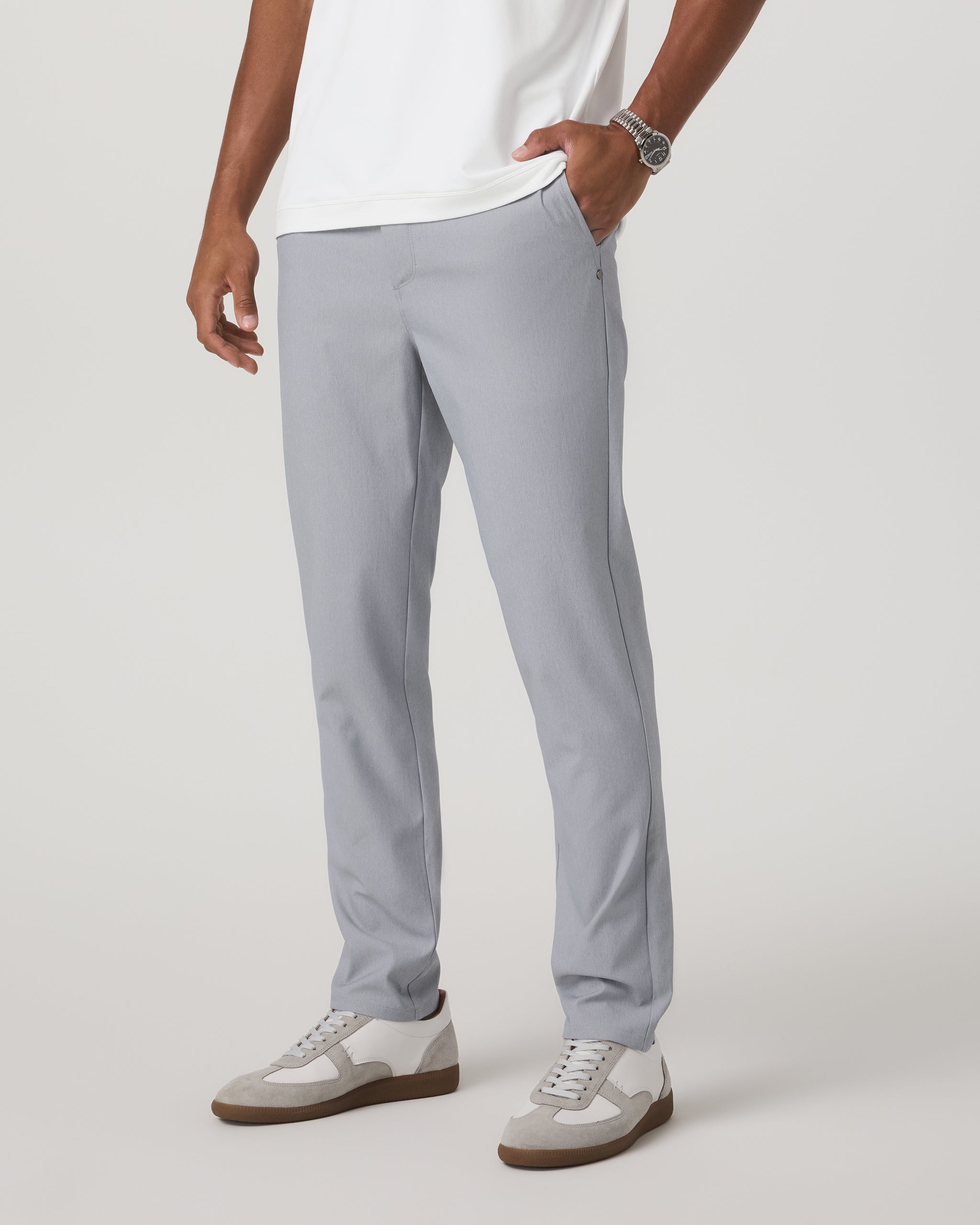 Cascade Tech Chino Pant Athletic Slim Fit 30 | Heather Grey