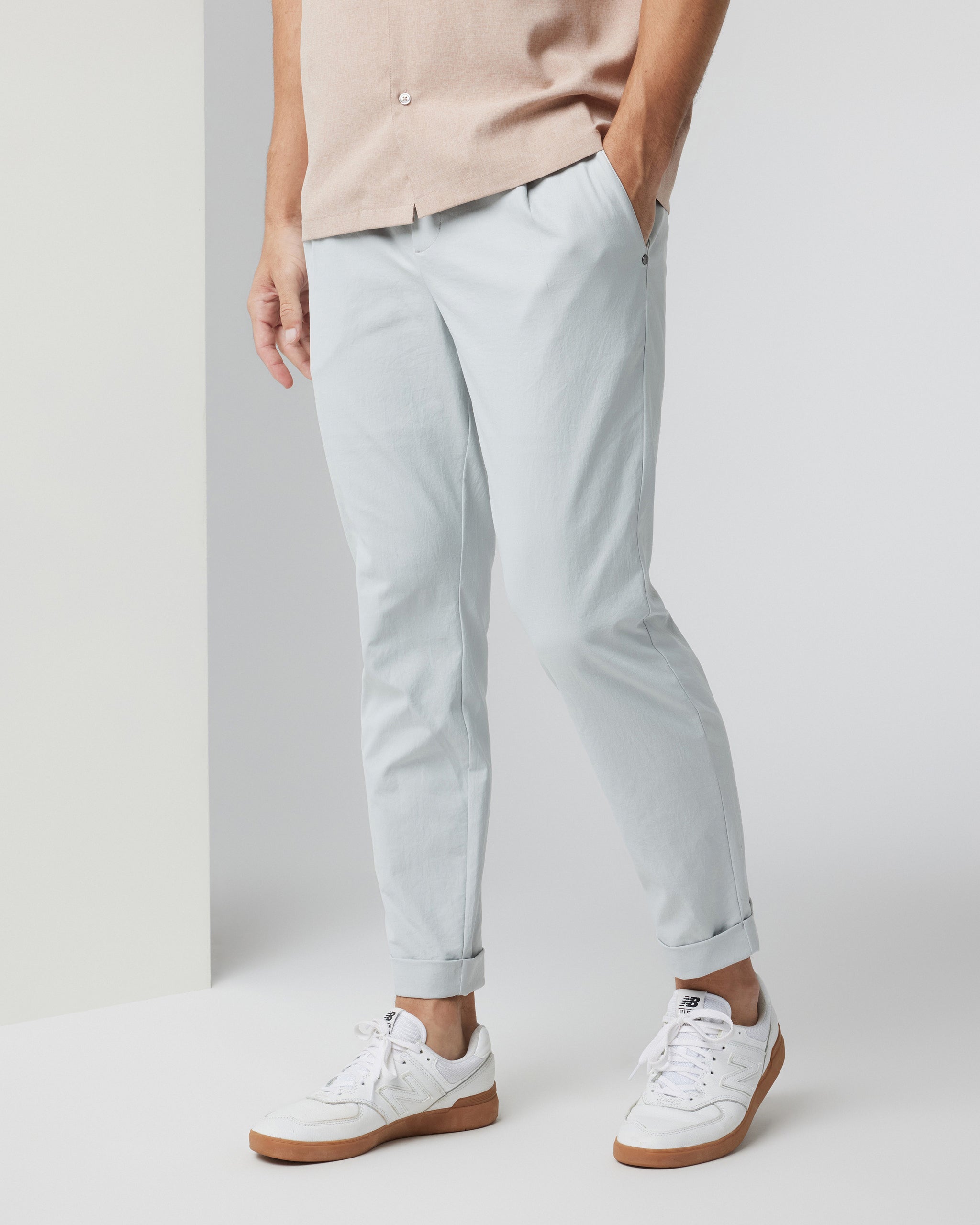 Cascade Elastic Waist Trouser | Sky Grey - Image 5