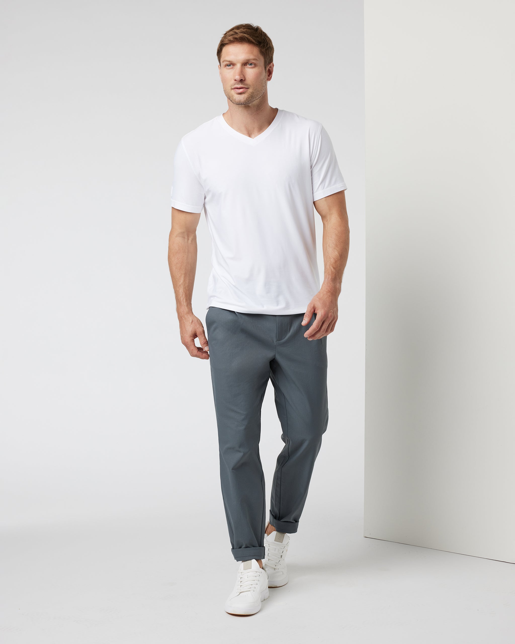 Cascade Elastic Waist Trouser | Shale - Image 3