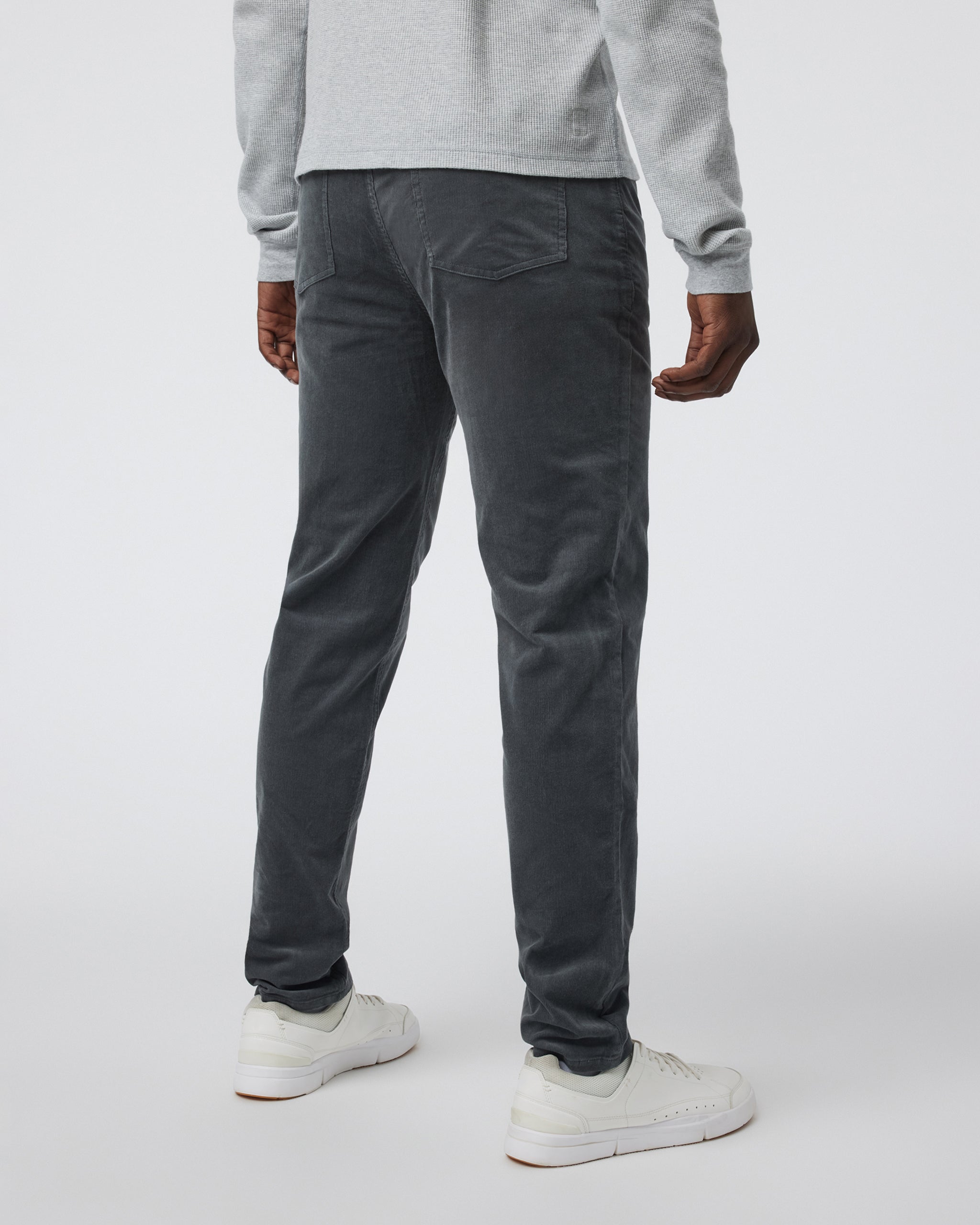 Optimist 5-Pocket Cord Pant Athletic Slim Fit | Dark Pewter - Image 3