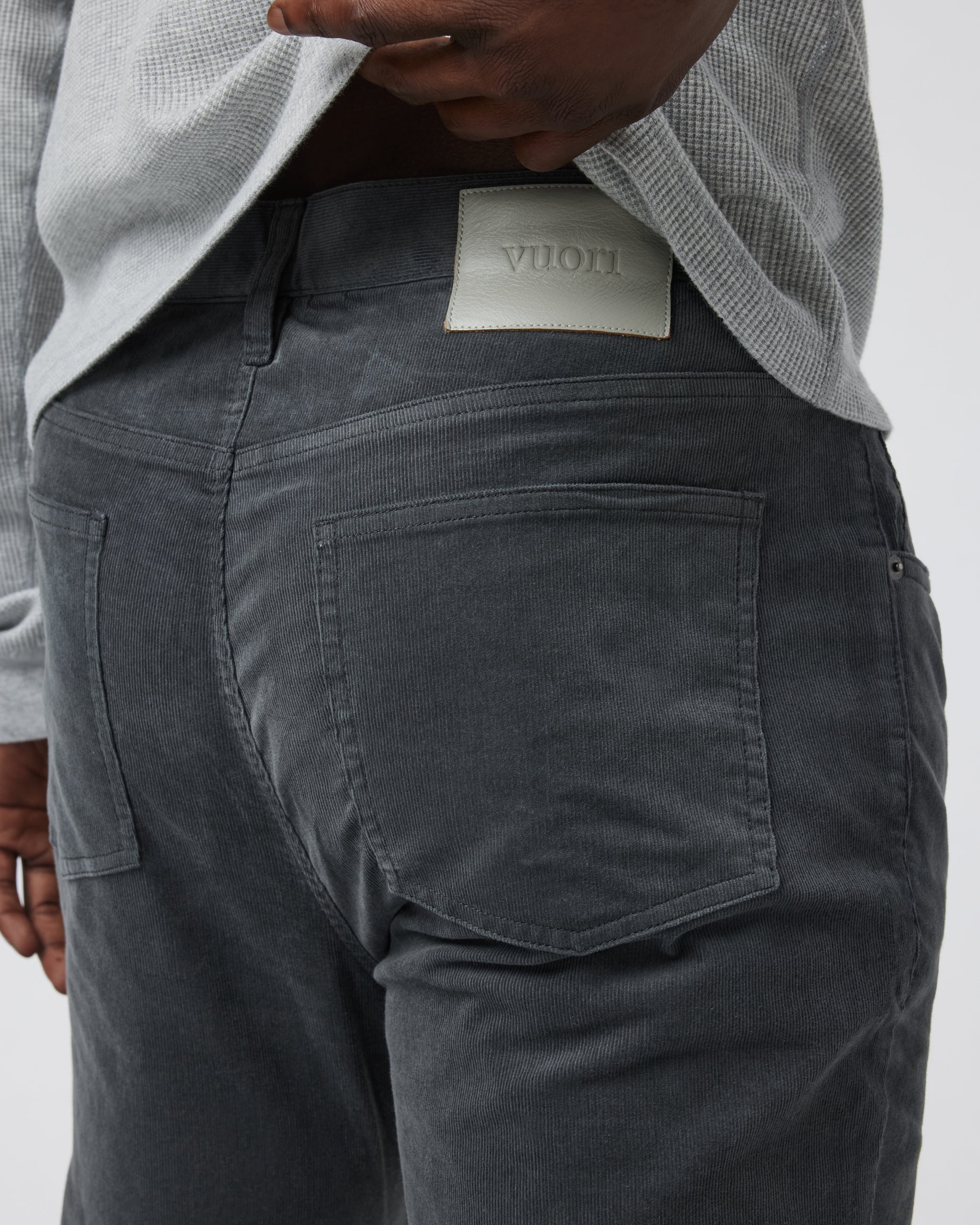 Optimist 5-Pocket Cord Pant Athletic Slim Fit | Dark Pewter - Image 2